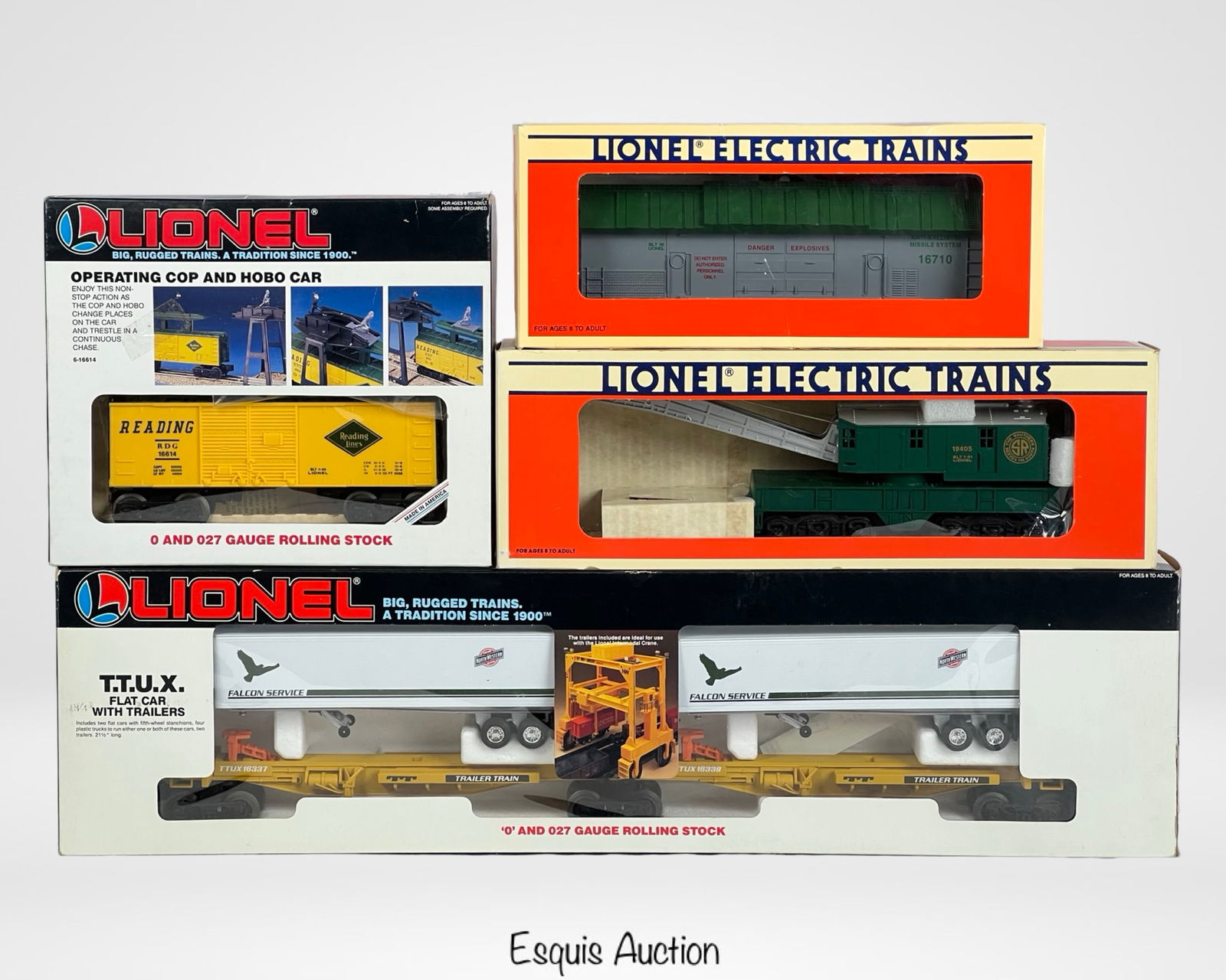 Lionel O & 027 Train Cars- Crane, Missile System (1 of 6)