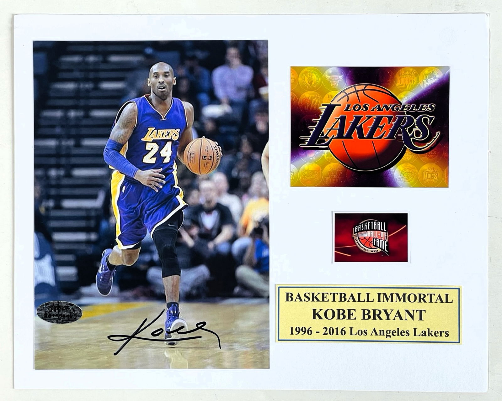 Kobe Bryant Autographed Basketball Photograph (1 of 3)