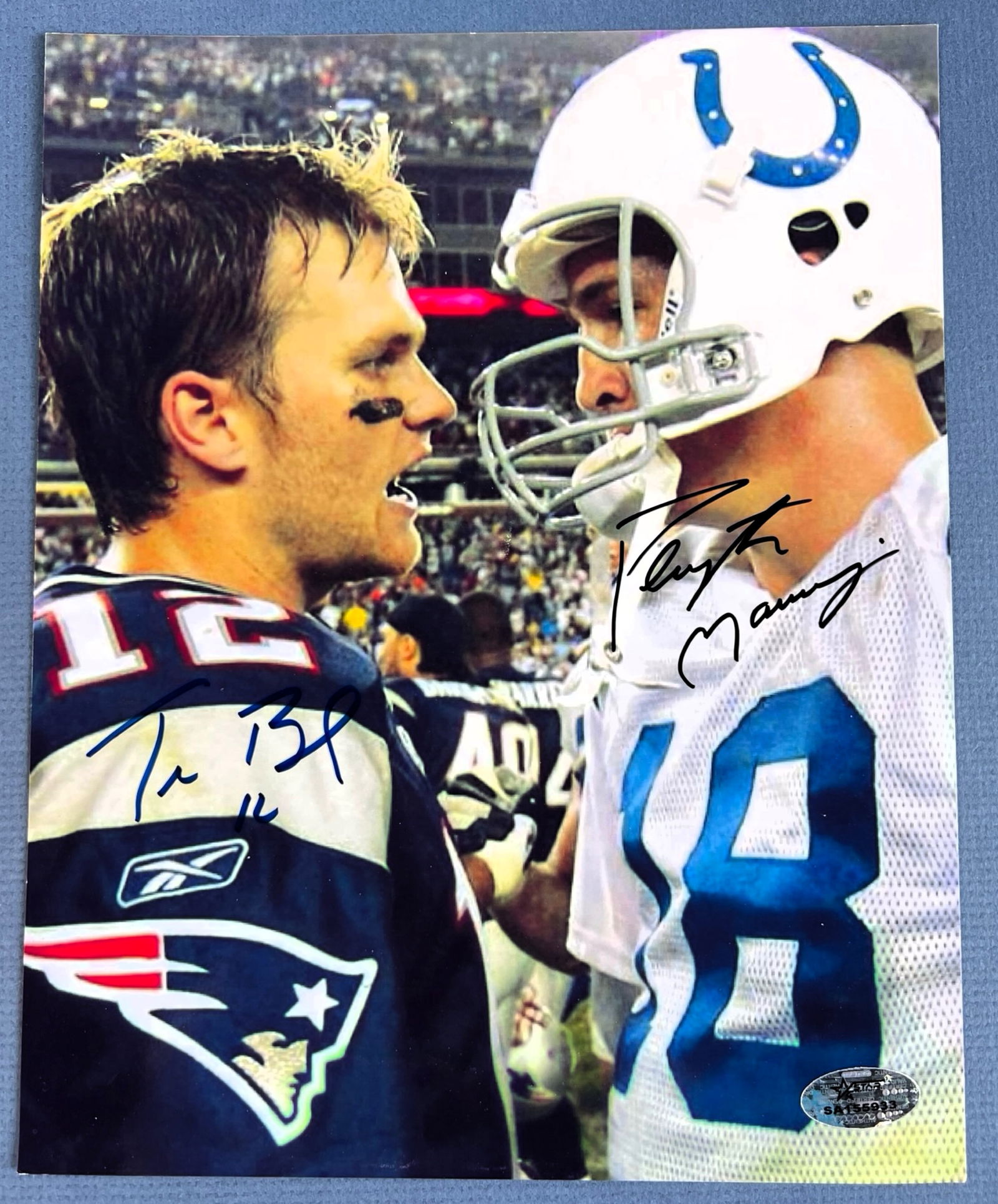 Peyton Manning & Tom Brady Double Signed Photo (1 of 3)