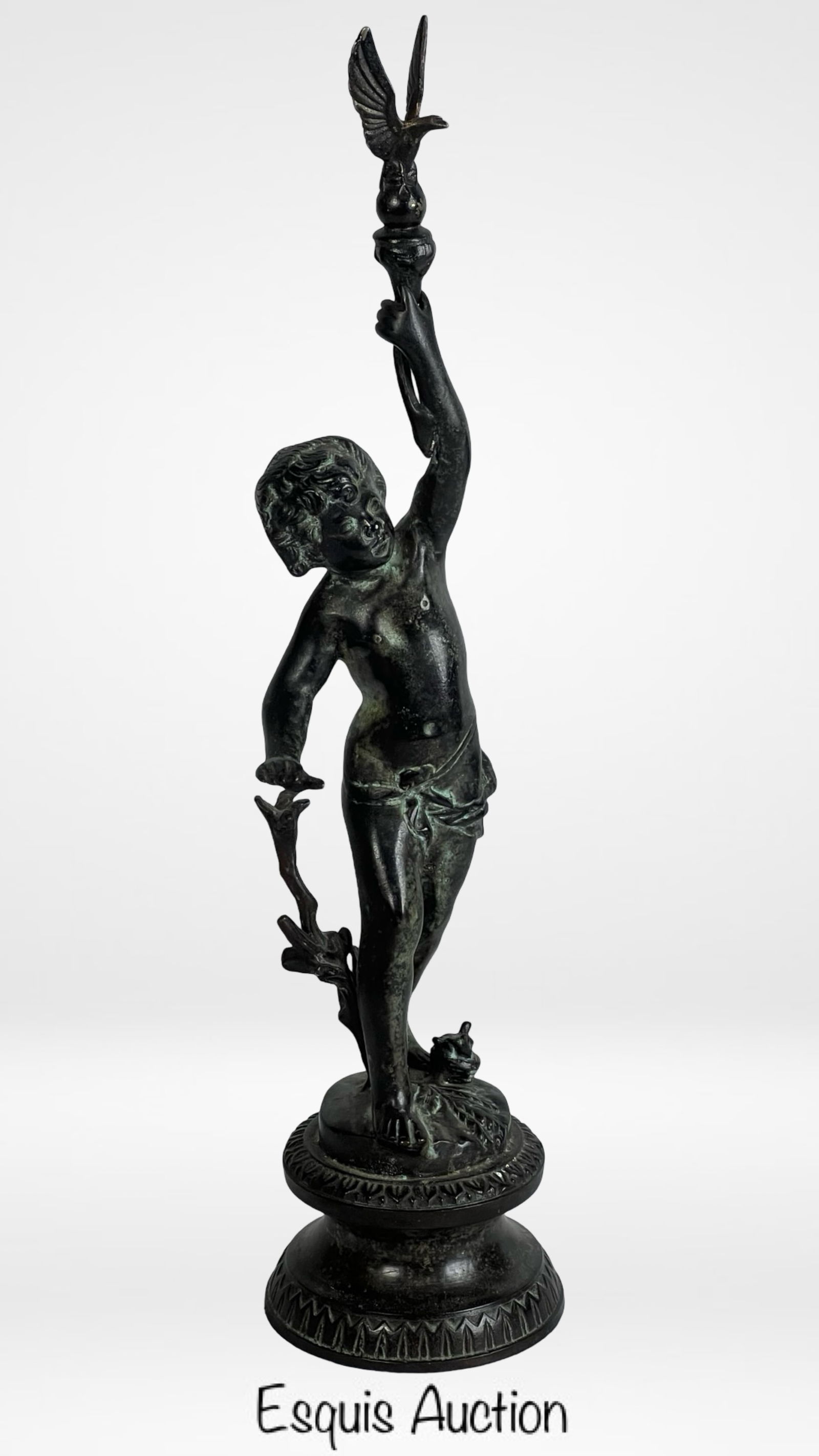 Vintage Bronze Cherub Sculpture (1 of 3)