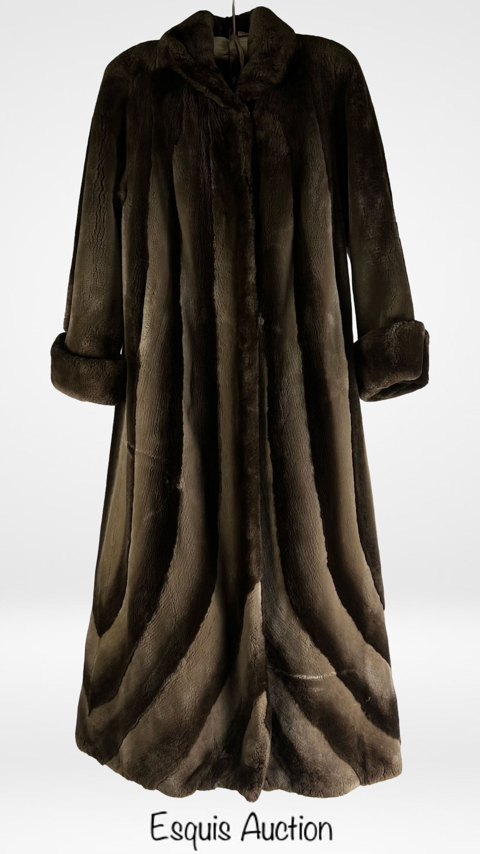 Mahogany Mink Fur Full-Length Lady's Coat (1 of 4)