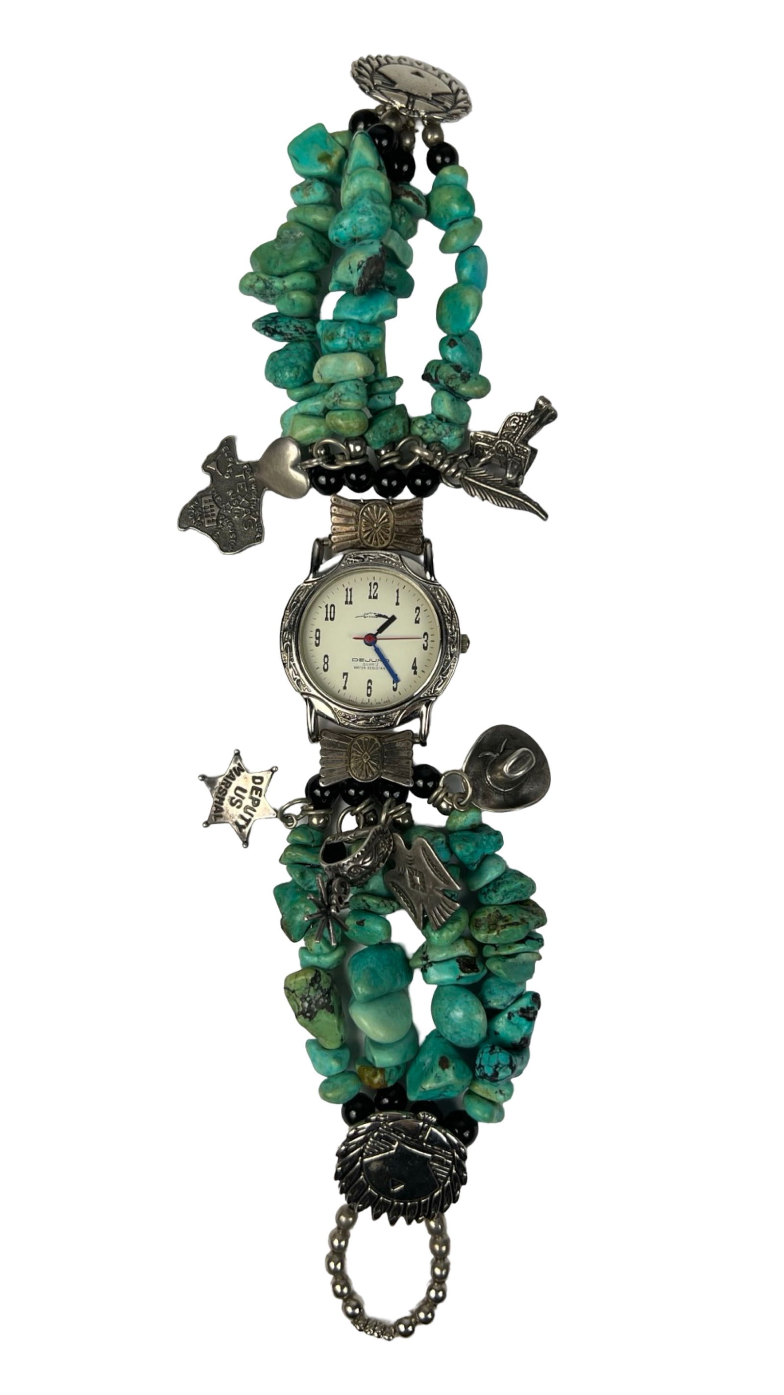 South-West Style Watch Sterling Silver & Turquoise (1 of 5)