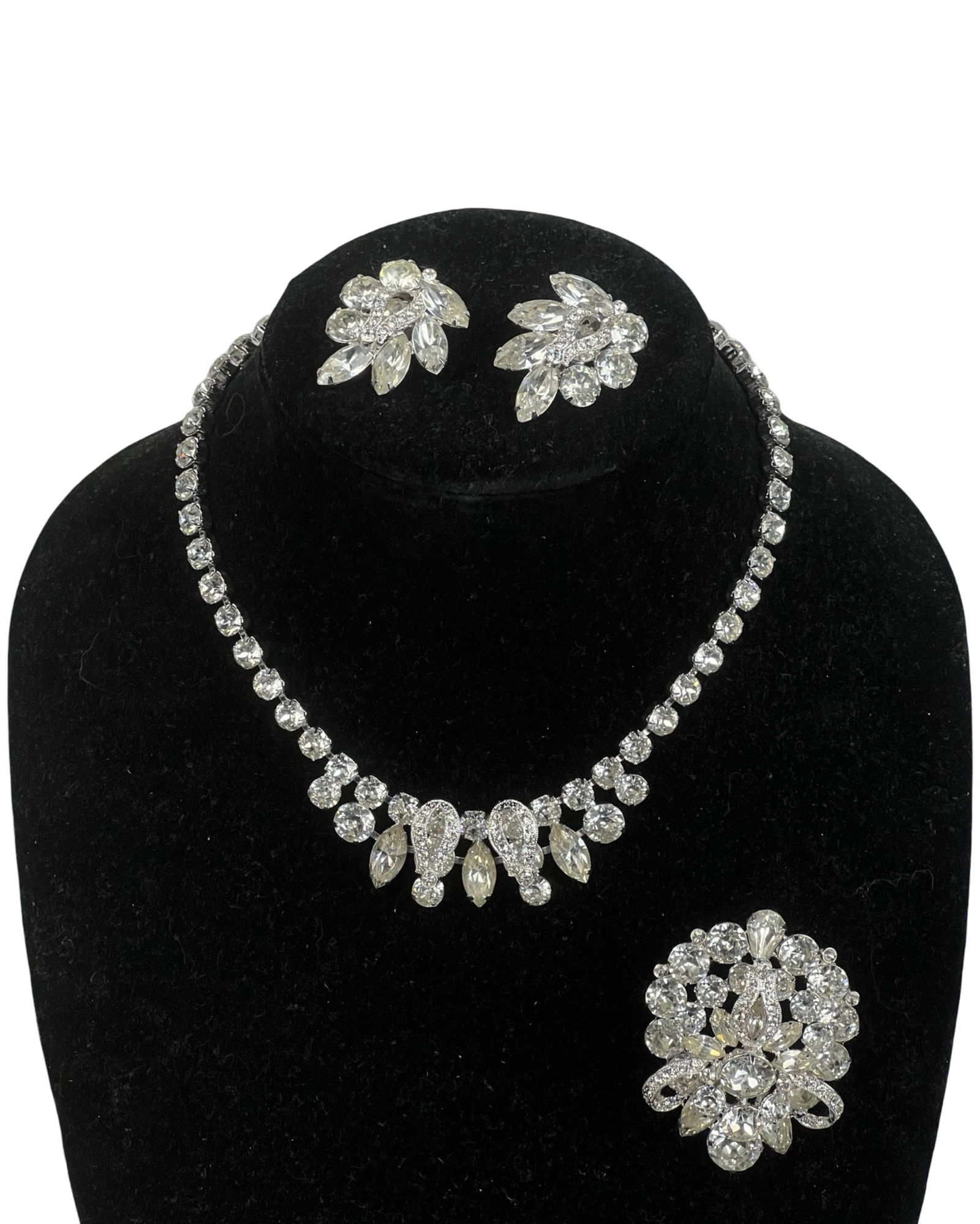 Vintage Eisenberg Ice Rhinestone Jewelry Set (1 of 5)