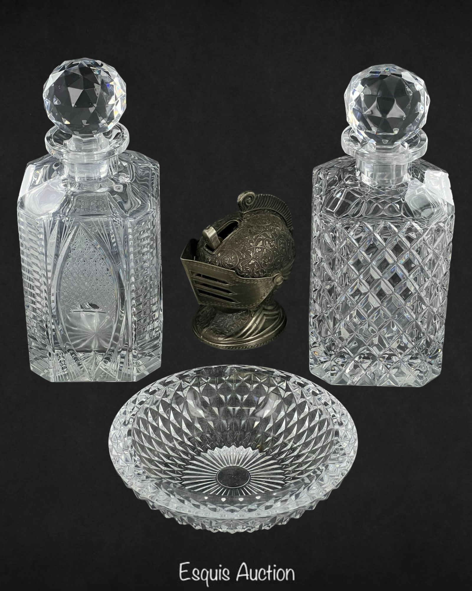 Men's Bar Collectibles- Crystal Whiskey Decanters, (1 of 6)