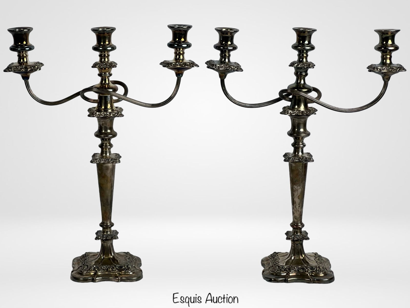 Pair of Vintage Silverplated Candelabras (1 of 4)
