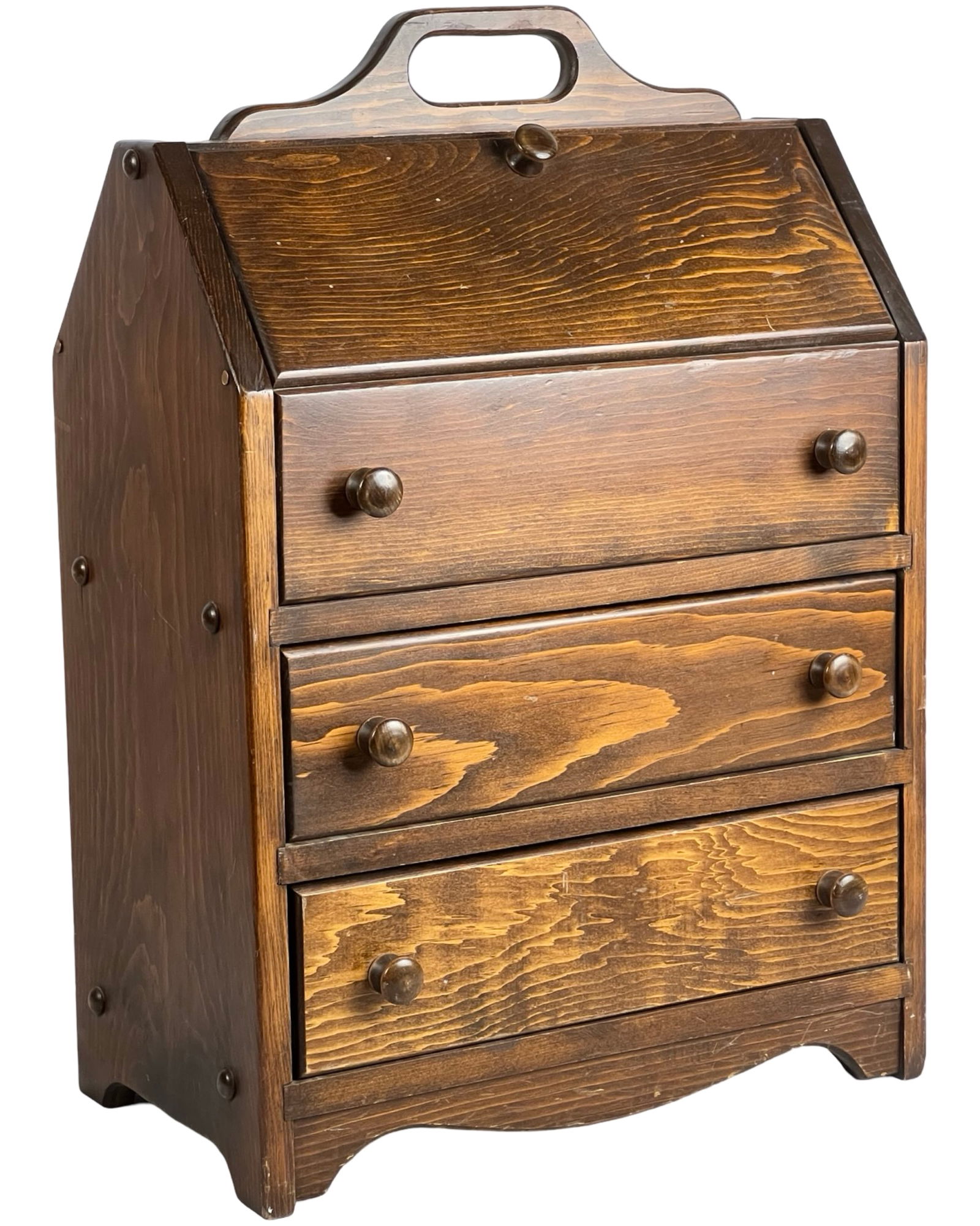 Vintage Wooden Portable Sewing Box (1 of 6)