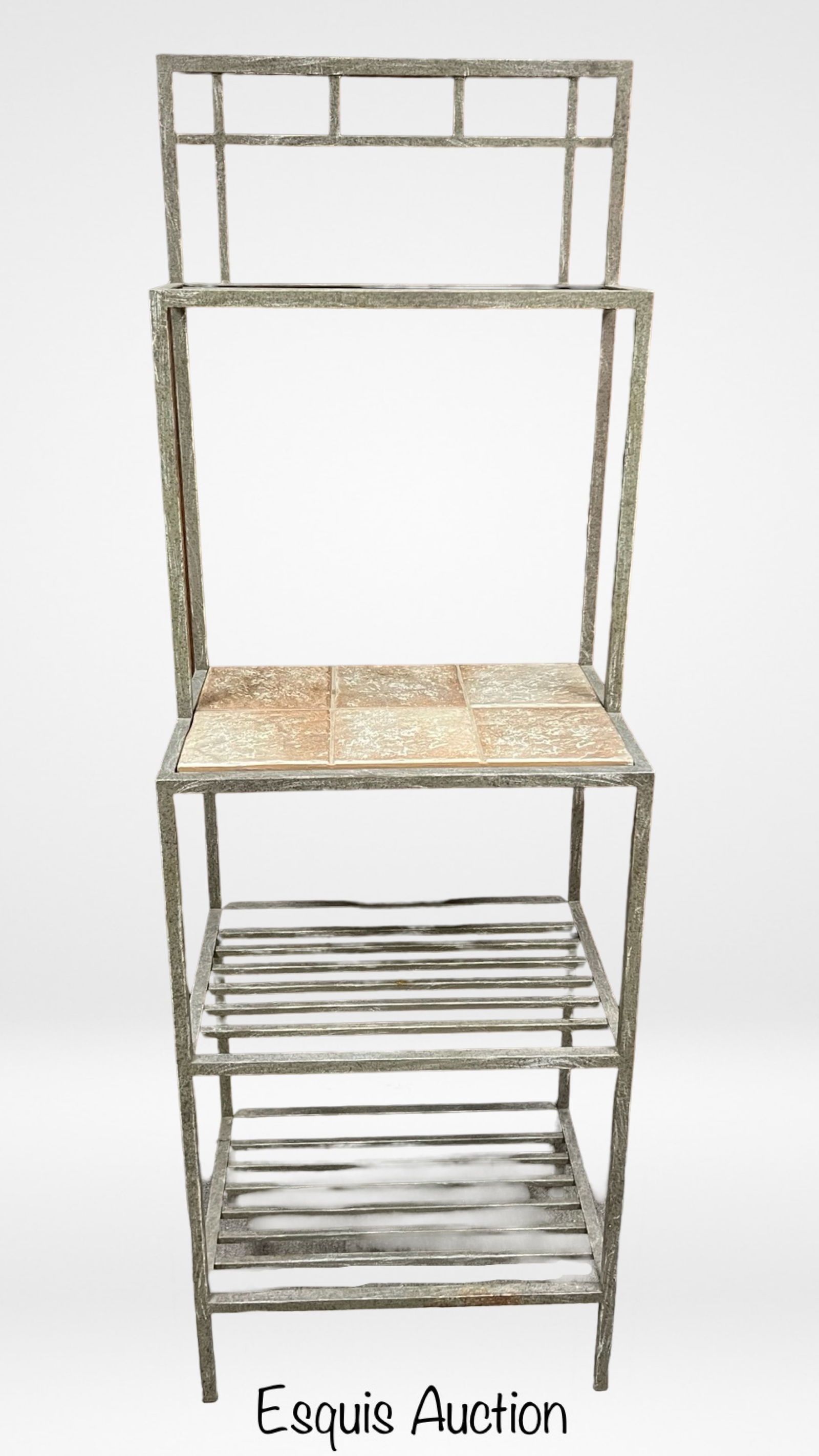 Tall Metal and Tile Shelf Unit (1 of 4)