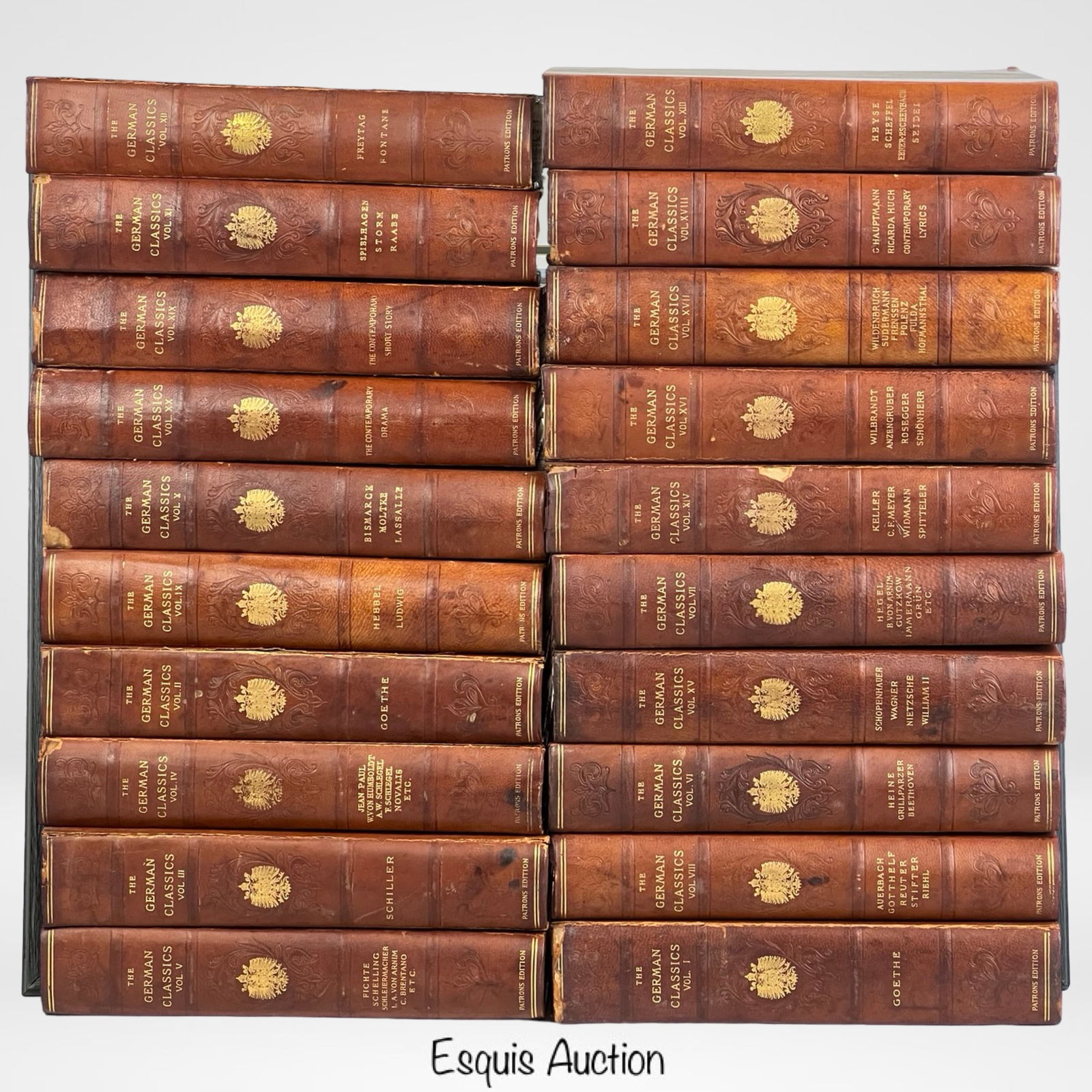 1914 "German Classics" 20 Vol Antique Book Set (1 of 10)