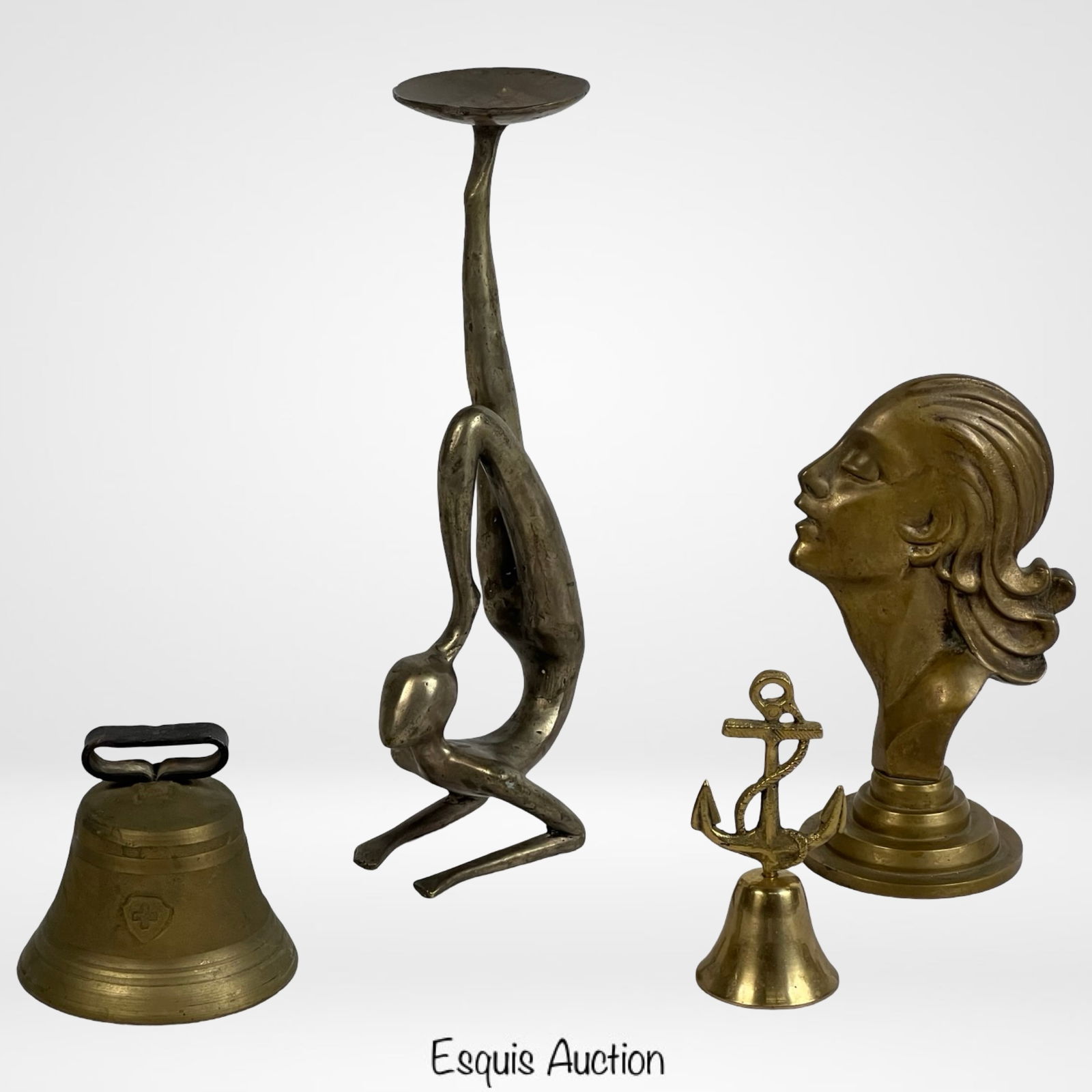 Metal Decor- Art Deco Sculpture, Lady Candleholder (1 of 3)