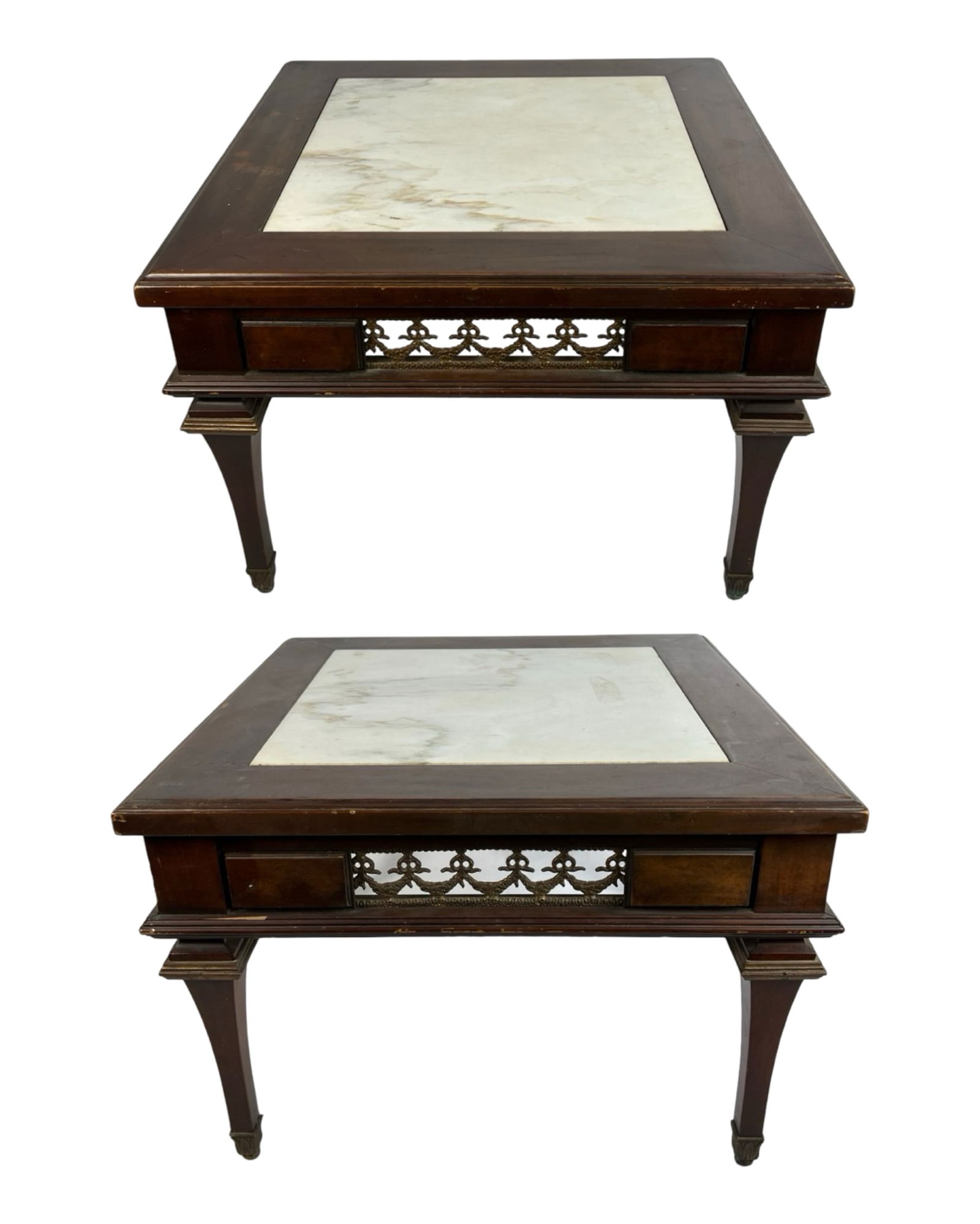 Pair of 1960s Vintage Marble Top End Tables (1 of 7)