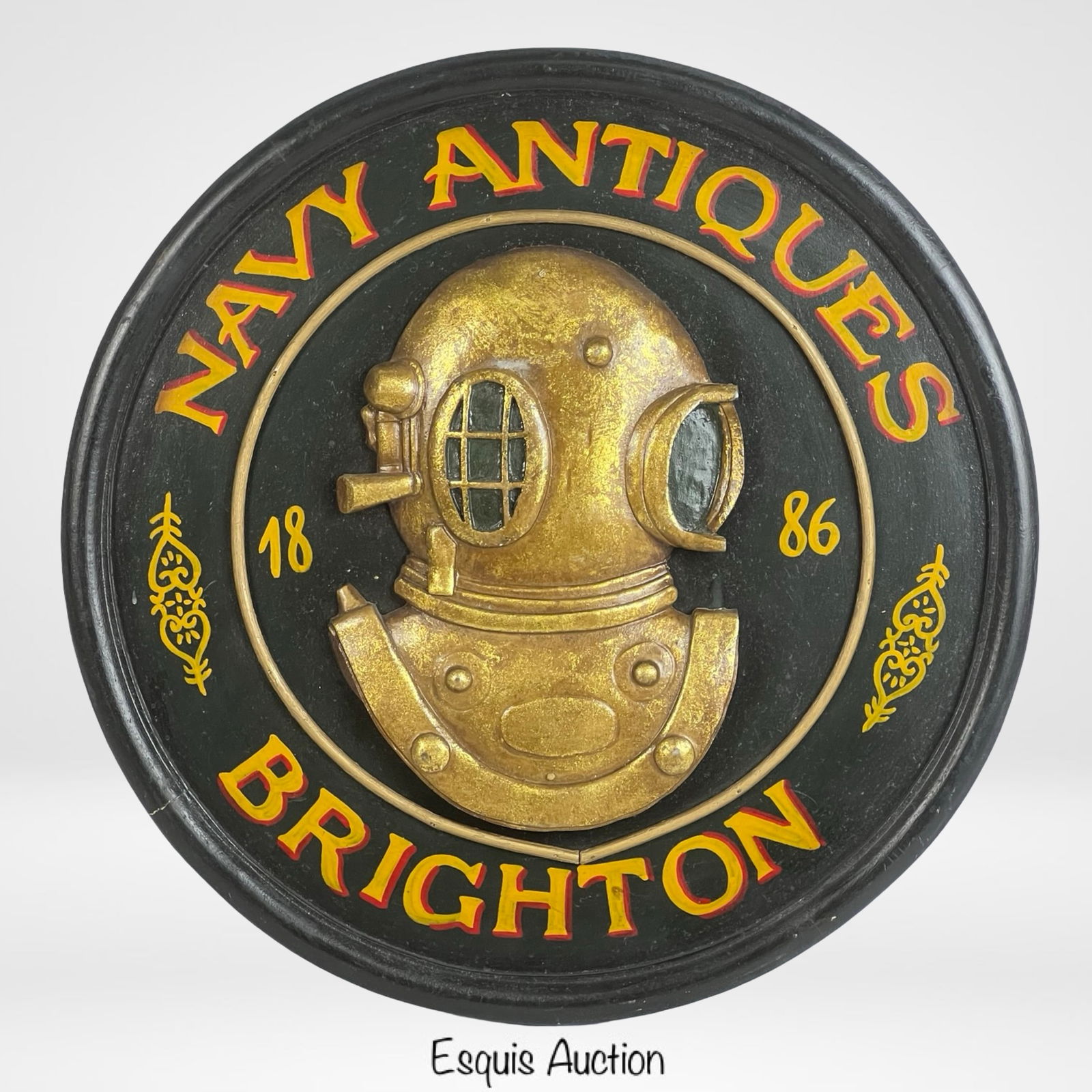 Navy Antiques Brighton Wall Art Sign (1 of 4)
