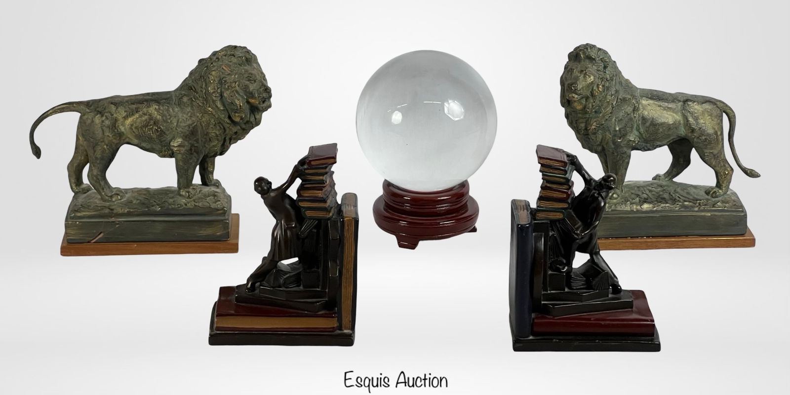 Home Decor- Lot- Lions, Statues, Bookends, Crystal (1 of 8)