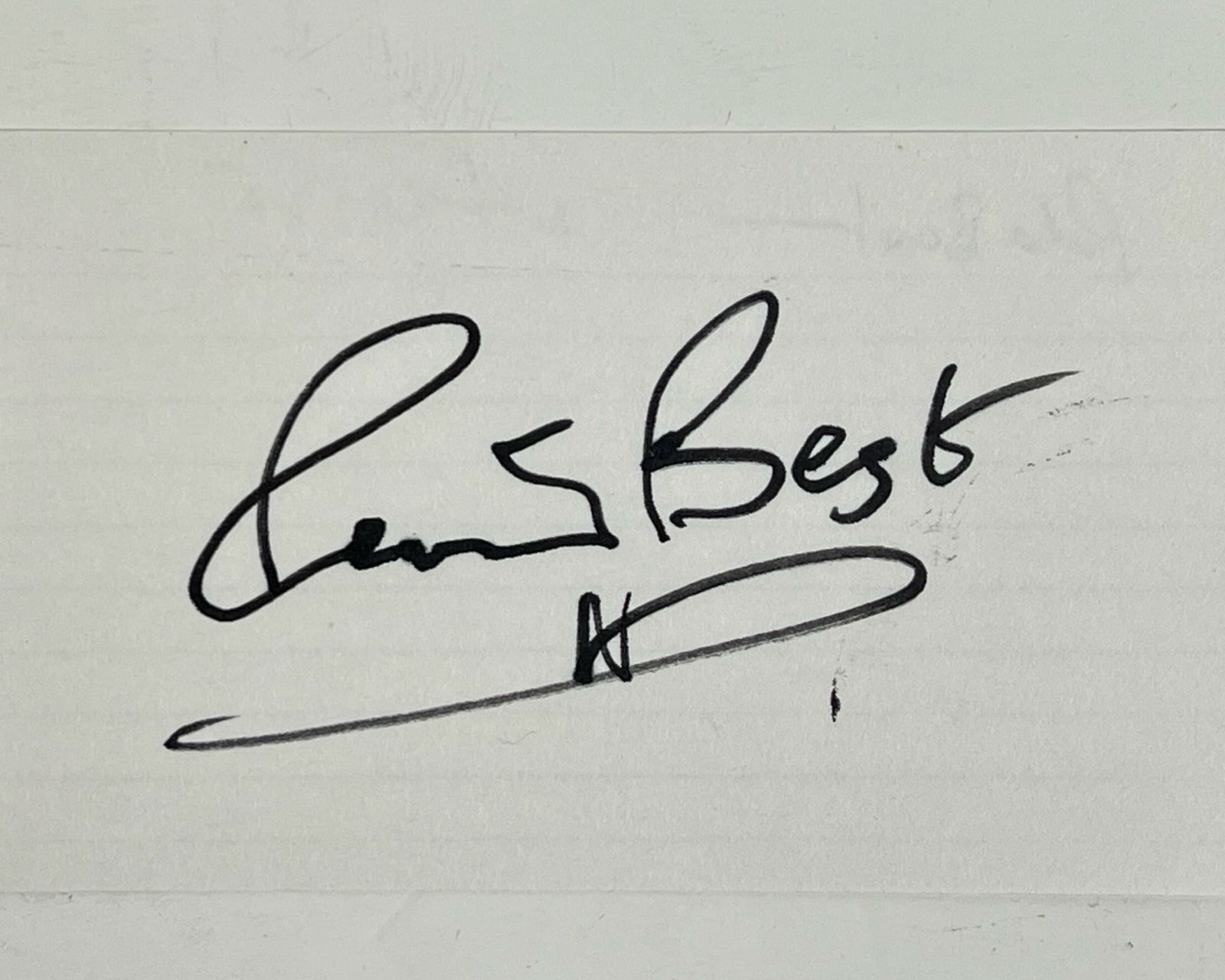 Pete Best (The Beatles) Signed Index Card with COA: Signed 5" x 3" index card autographed by Pete Best, the original drummer of The Beatles before being replaced by Ringo Starr. Best played a significant role in the band's early years, performing in th