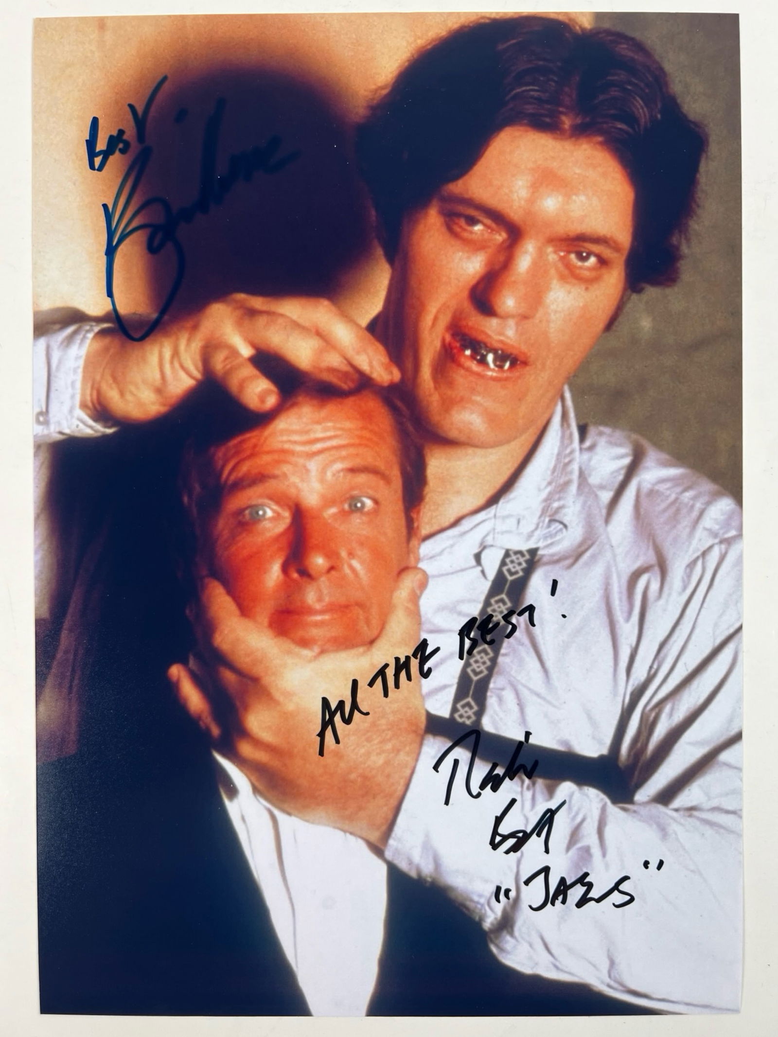 Roger Moore Double Signed James Bond Photograph (1 of 4)