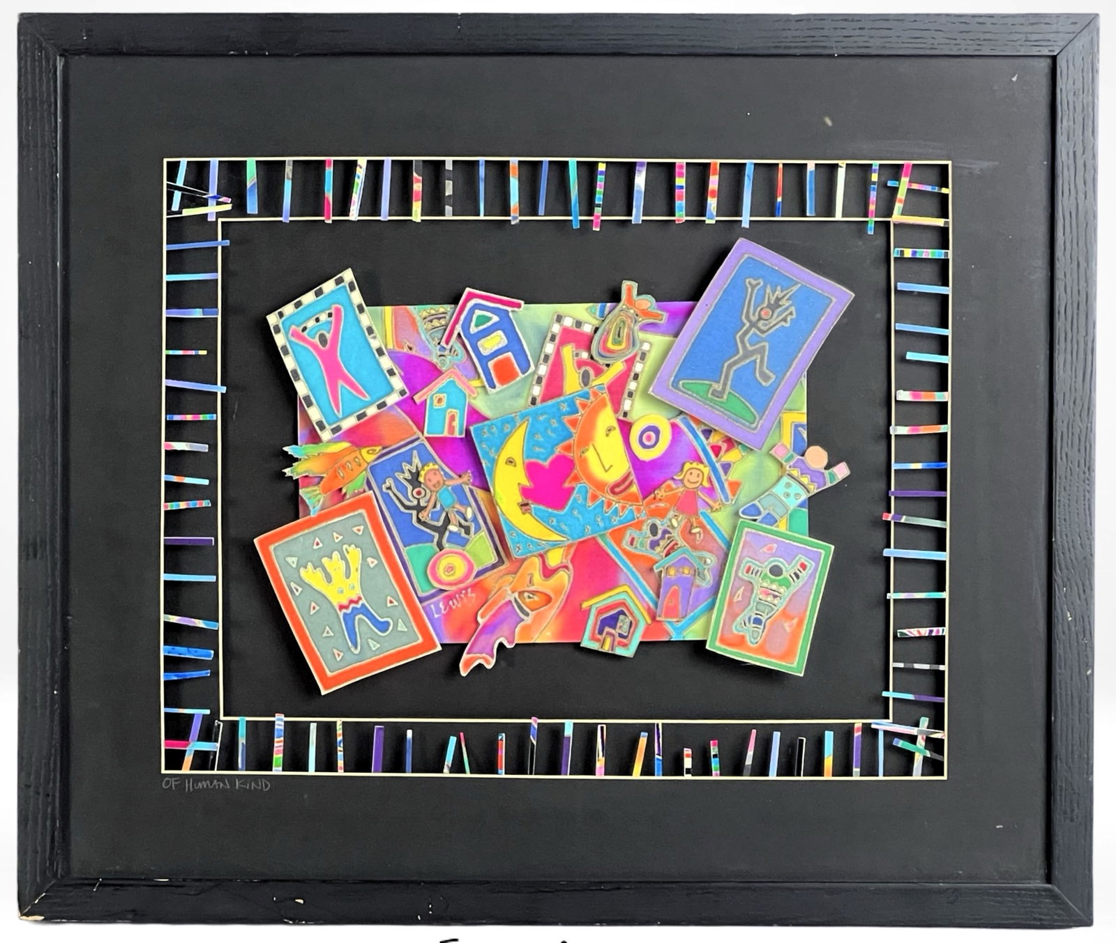 "Of Human Kind" Paper Collage Art by Lewis (1 of 4)