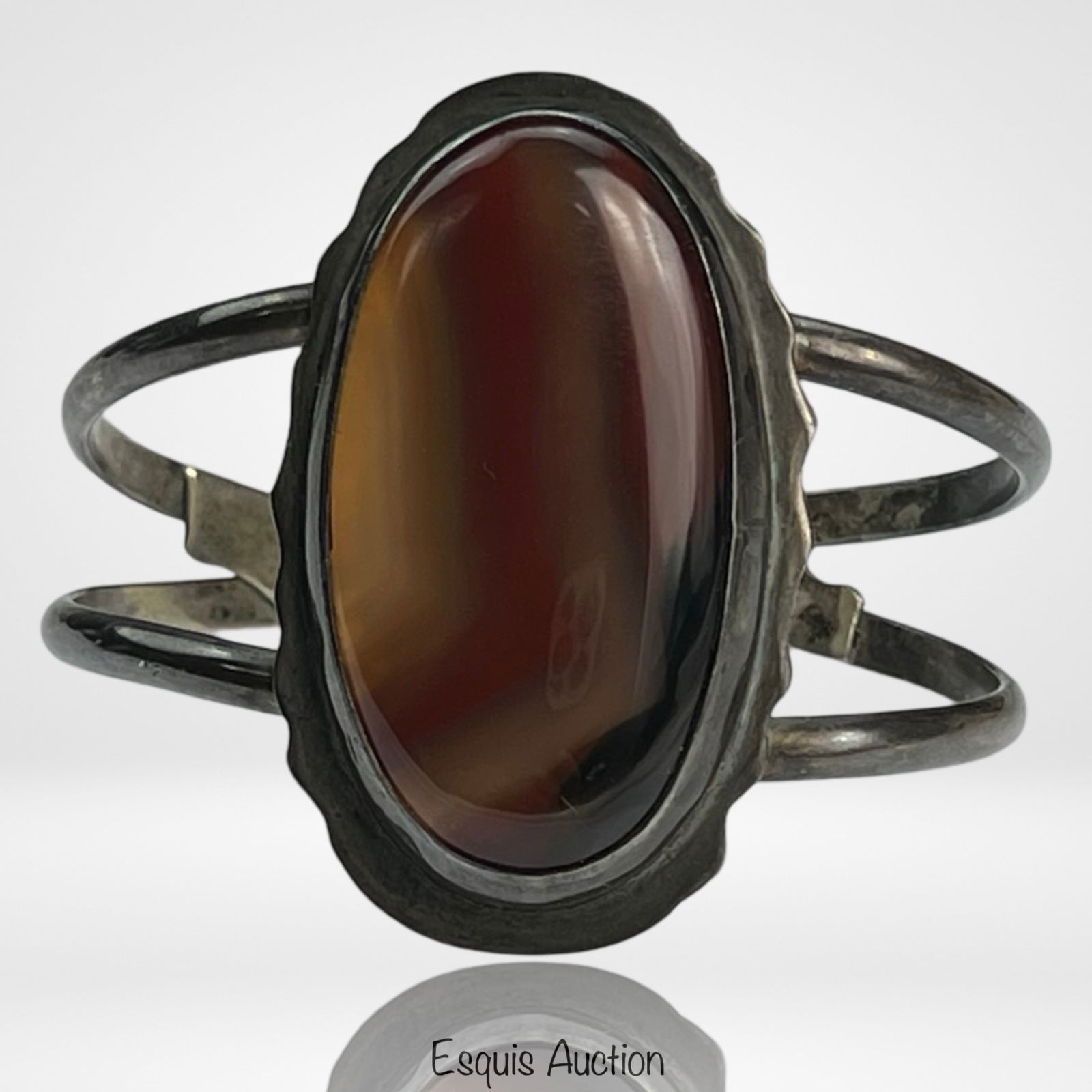 Sterling Silver Southwest Agate Cuff Bracelet (1 of 3)