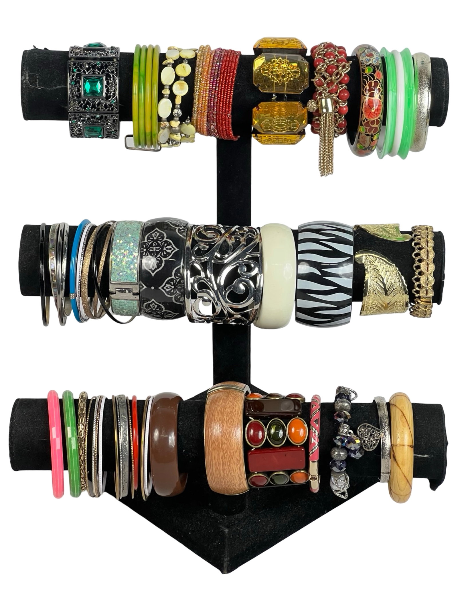 Collection of Lady's Bracelets: Explore a diverse assortment of bracelets, each one offering its own unique style and charm. Display stands are not included.