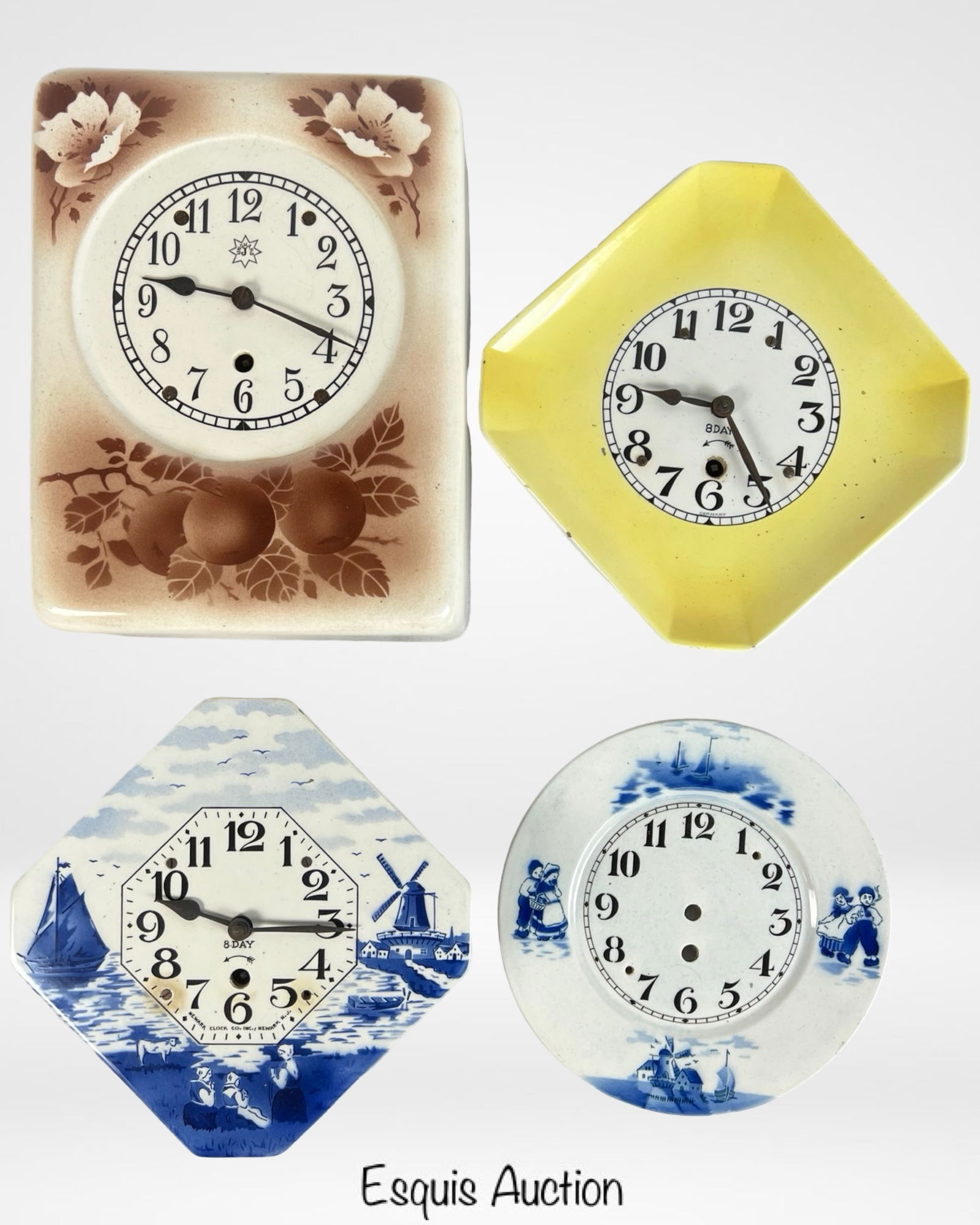 Vintage Delft Style Kitchen Wall Clocks (1 of 6)