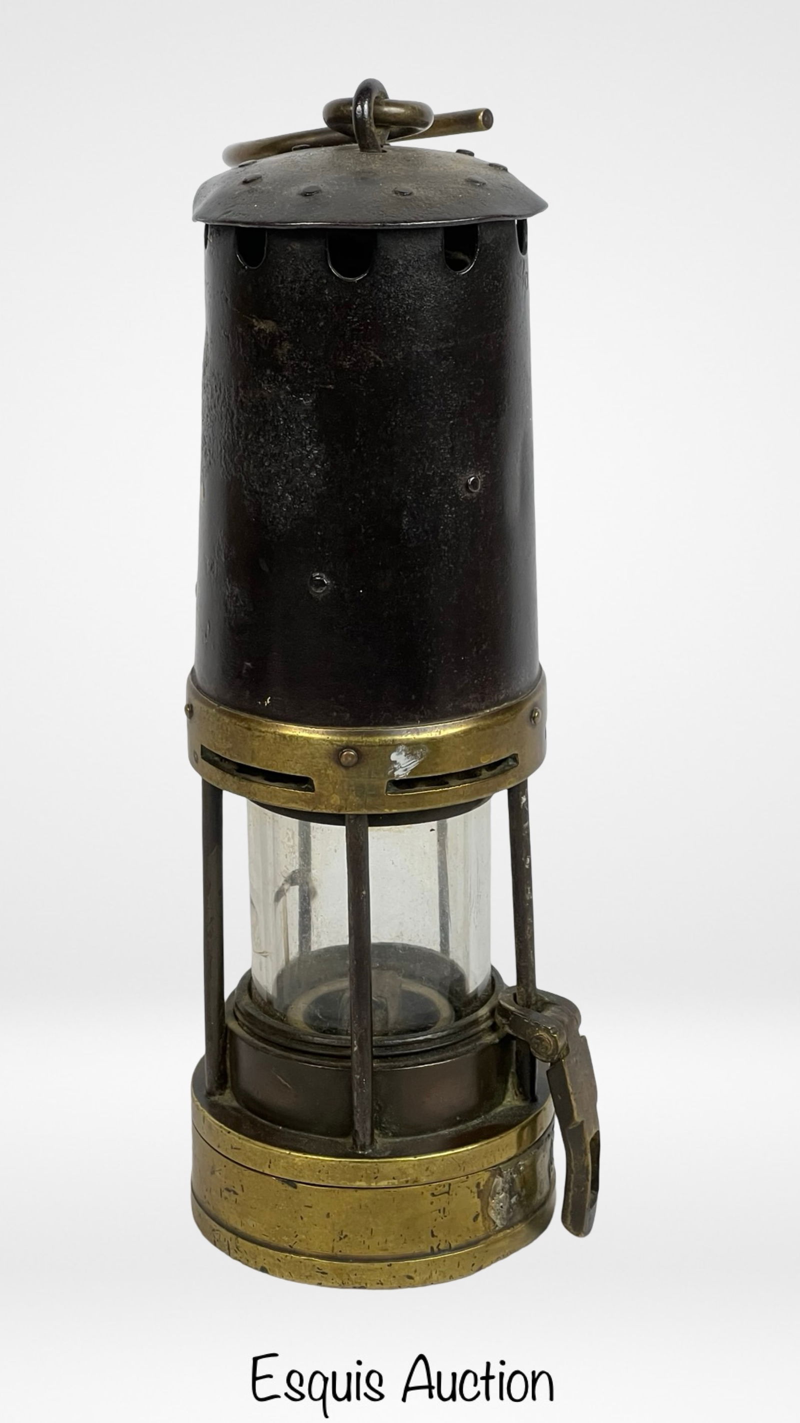 Antique Brass Miner's Safety Lamp (1 of 6)