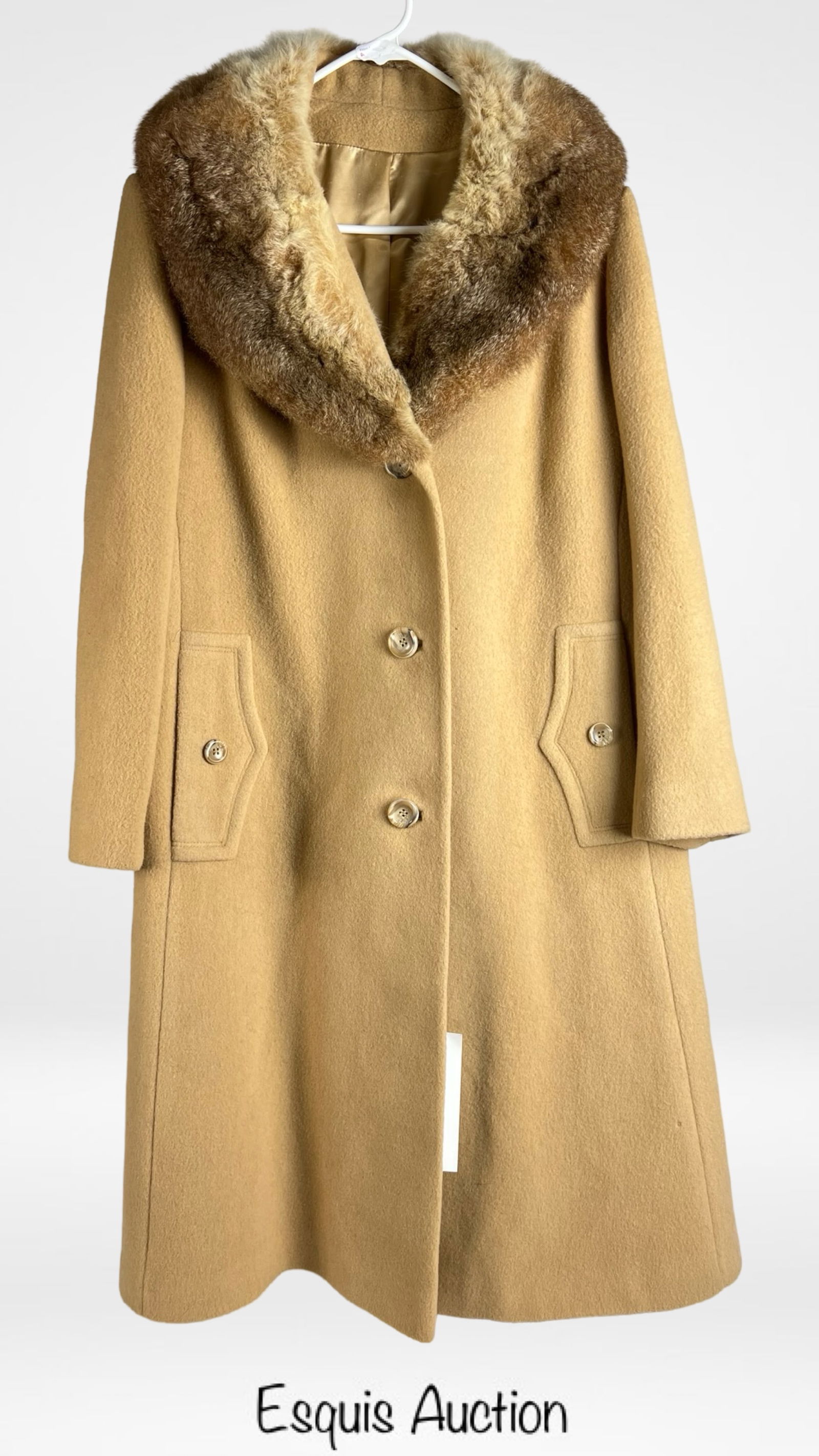Retro Stuart Fashions NY Ladys Camel Wool Coat (1 of 4)