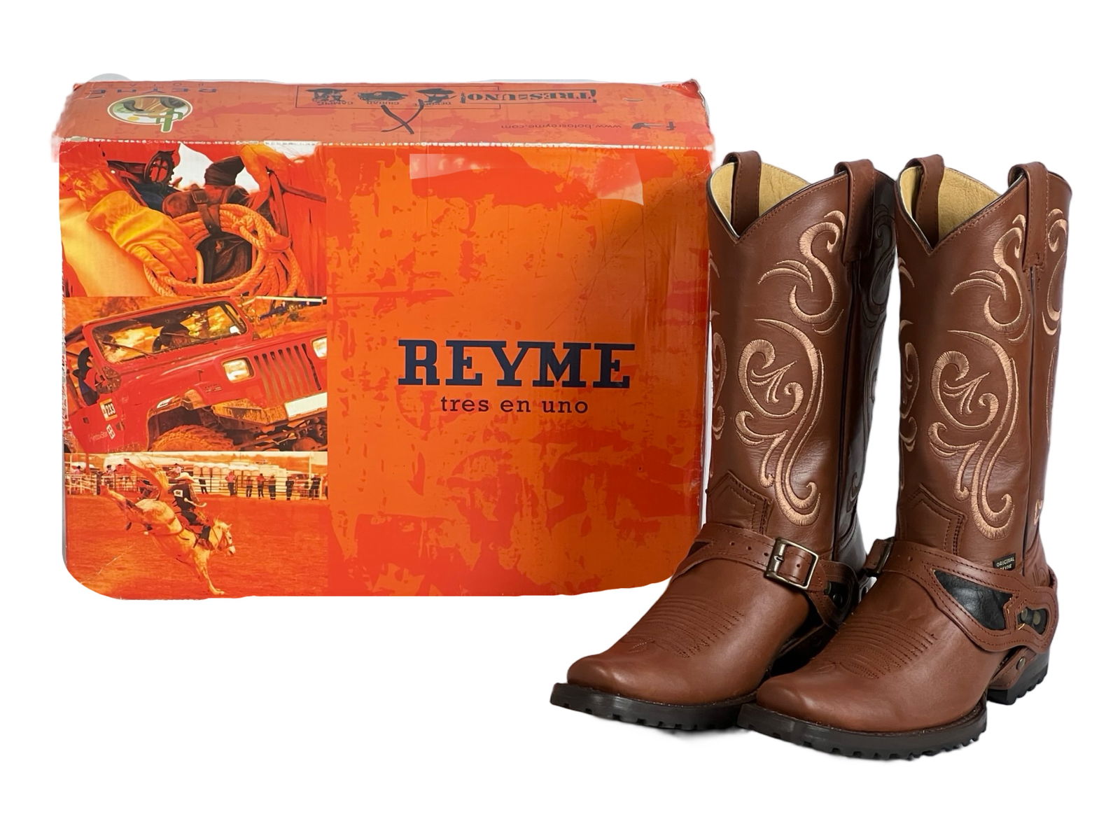 Reyme Brown Leather Cowboy Boots - Size 6.5 - New (1 of 7)
