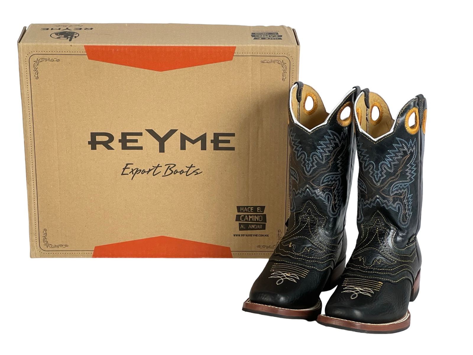 Reyme Black Leather Cowboy Boots - Size 8.5 (1 of 8)