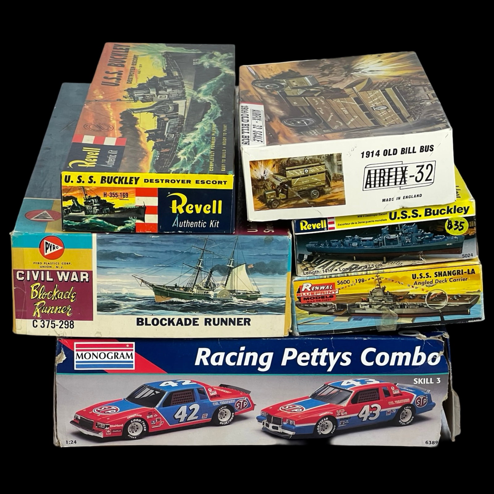 Vintage Plastic Model Kits - Ships, Military, Rac (1 of 5)