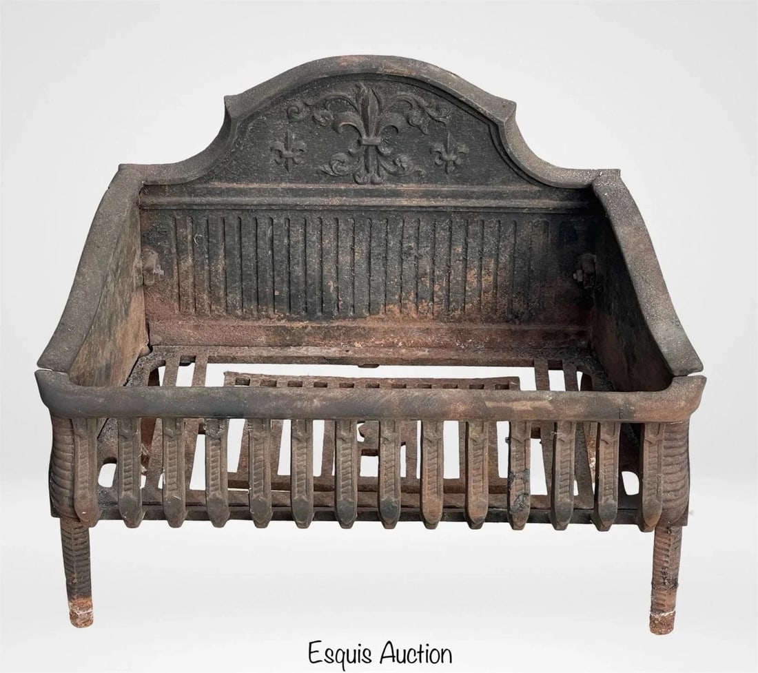 Vintage Cast Iron Fireplace Fire Basket (1 of 5)