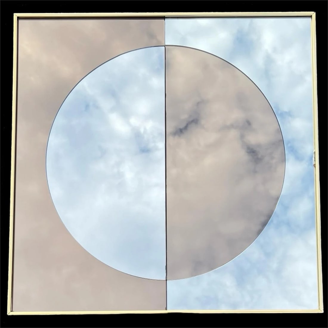 Modernist Geometric Design Wall Mirror (1 of 2)