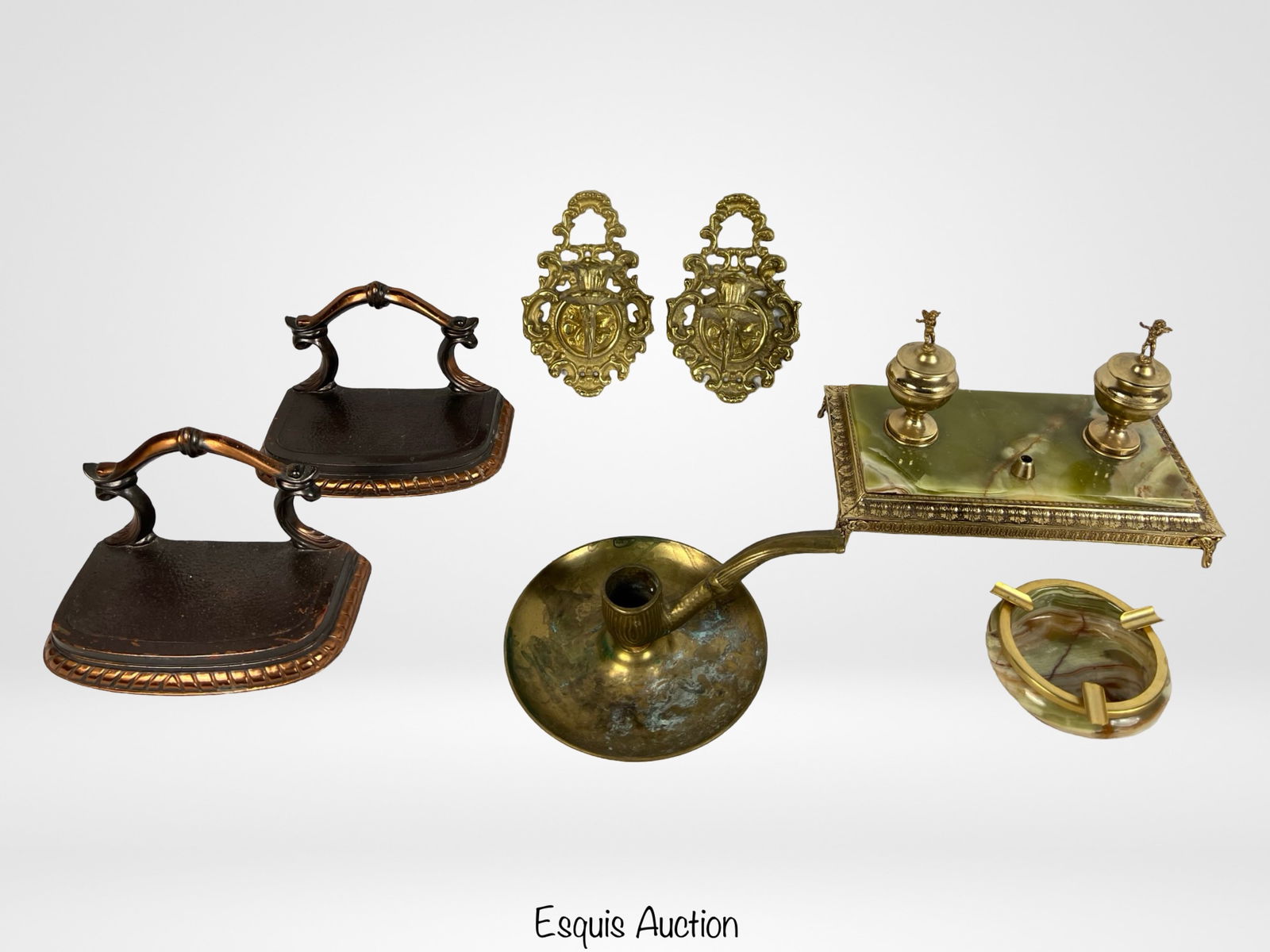 Vintage Desktop & Decor Collectibles - Brass, Onyx (1 of 7)