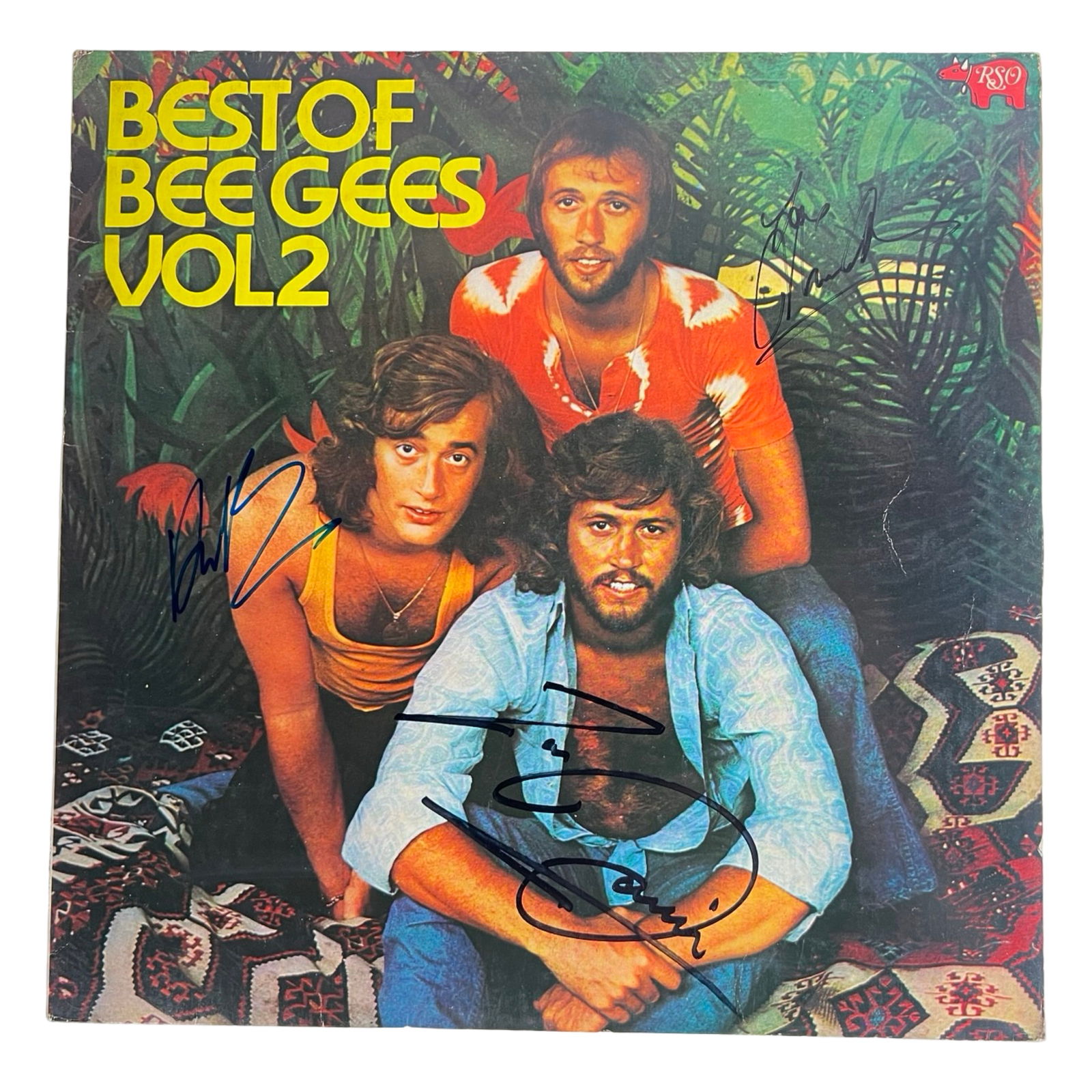 Best of Bee Gees  Autographed Vinyl Album Cover (1 of 6)