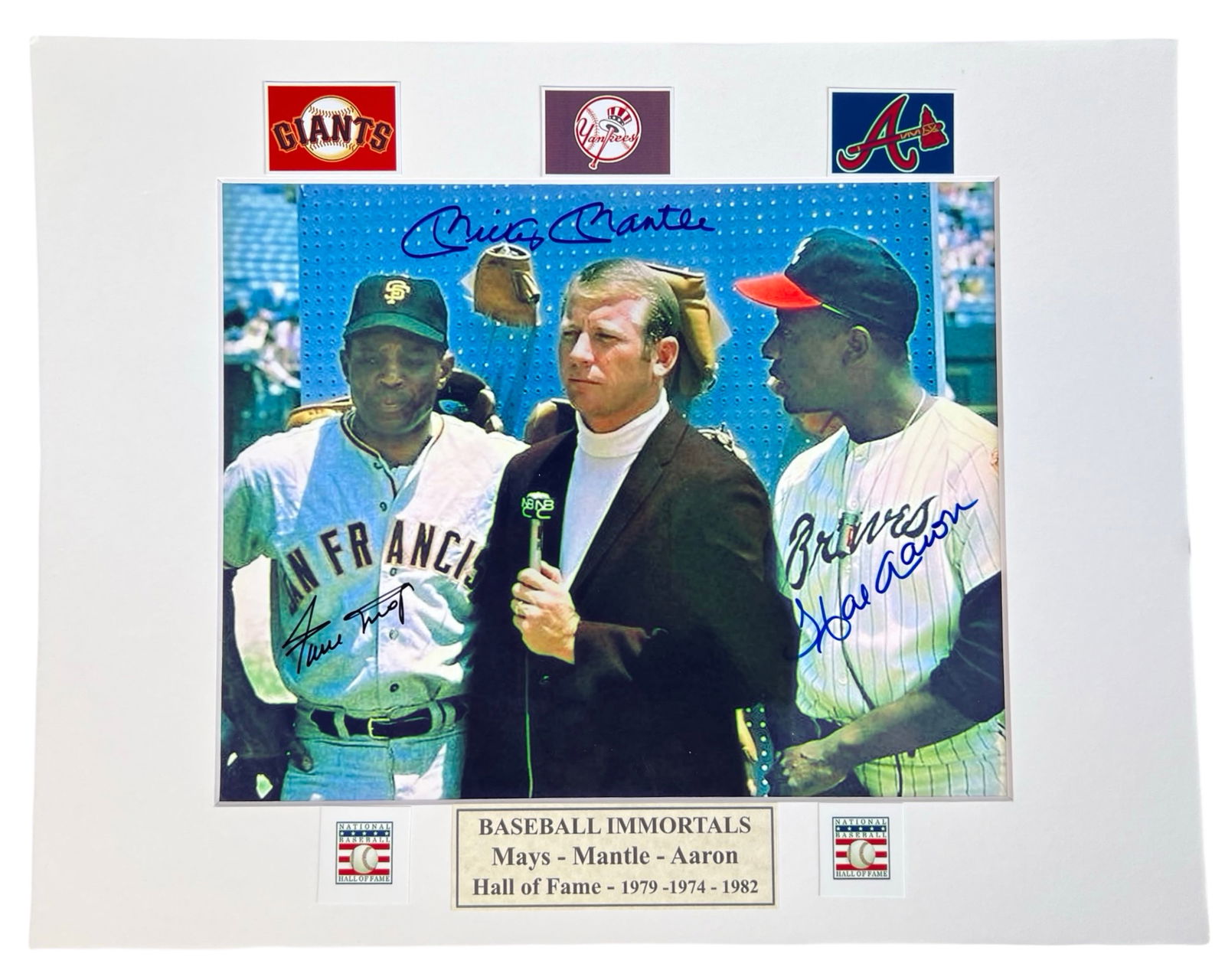 Baseball Immortals Triple-Signed Photograph (1 of 4)