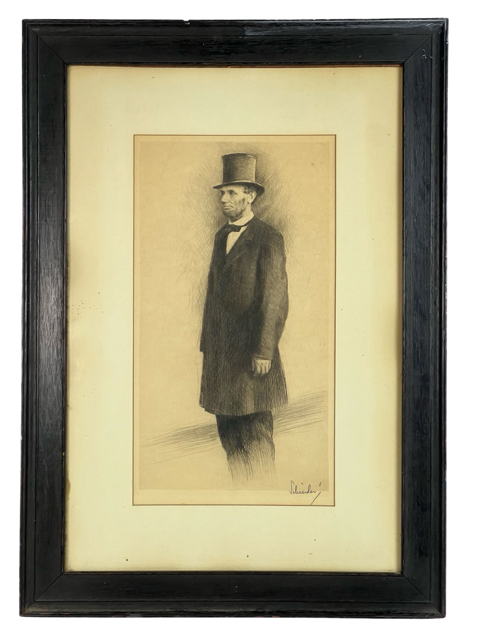 Antique Sketch of Abraham Lincoln by Schneider (1 of 5)