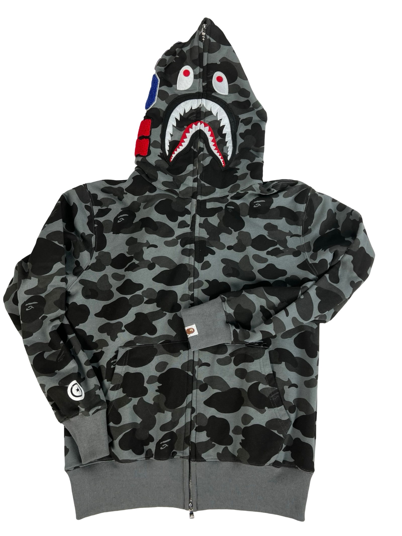 BAPE ABC Camo Shark Full Zip Hoodie Sz L New (1 of 5)