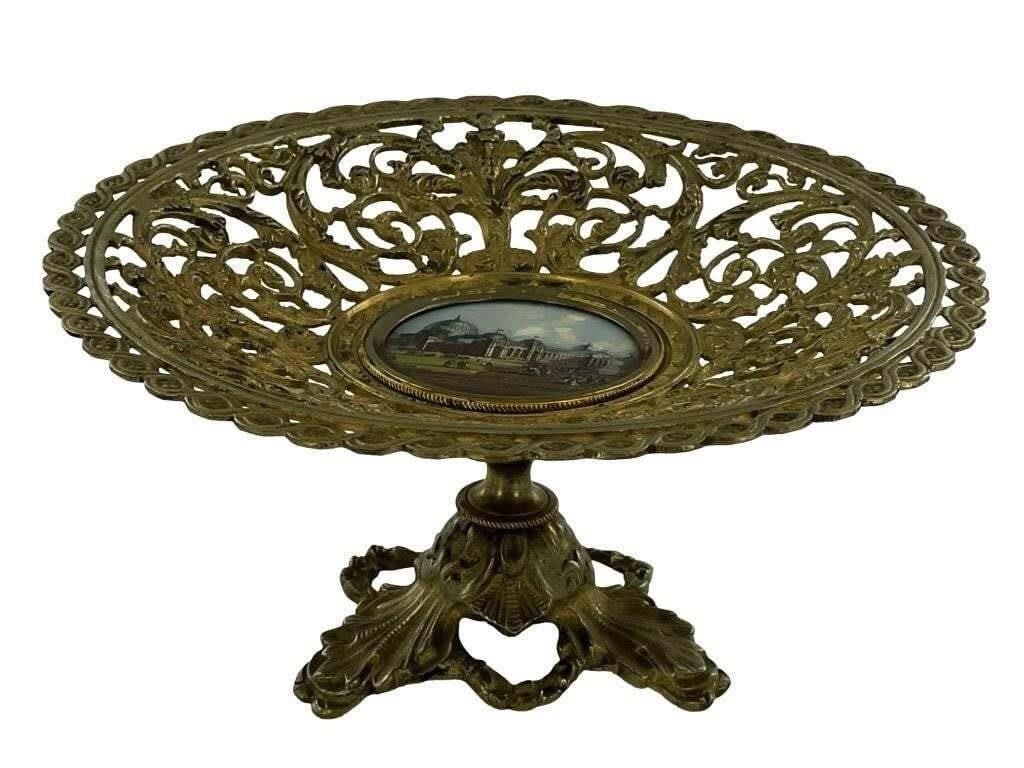 1862 Victorian Gilt Metal Compot/ Tazza London Exp (1 of 4)