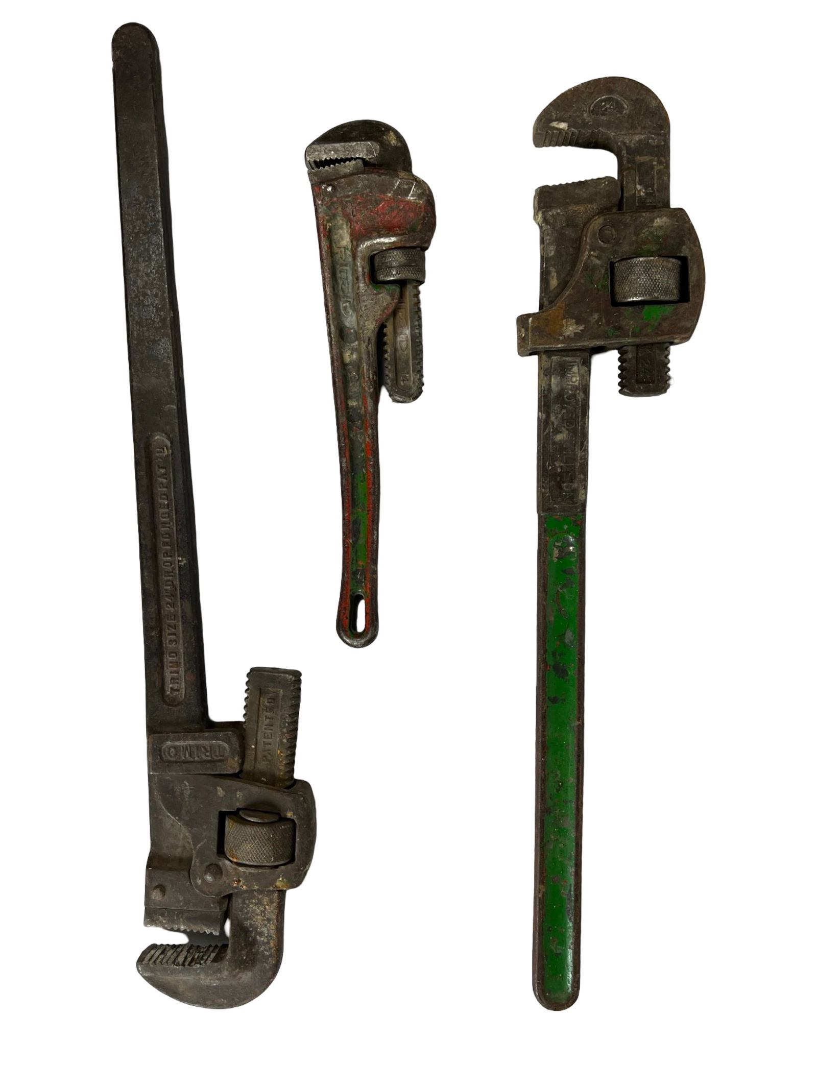 Lot of 3 Vintage Pipe Wrenches - Trimon, Stillson (1 of 4)