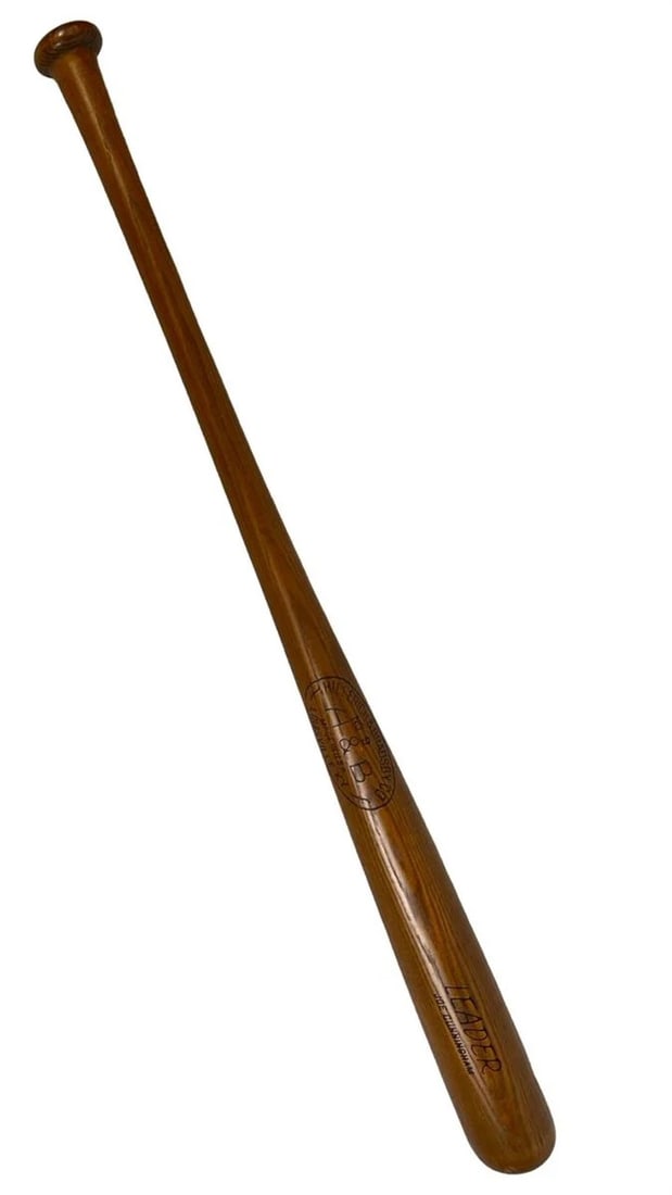 1940s H&B Model No. 9 Joe Cunningham Baseball Bat: This vintage 1940s Hillerich & Bradsby (H&B) Model No. 9 baseball bat features the stamped name of Joe Cunningham. A fine collectible for baseball history enthusiasts and memorabilia collectors.