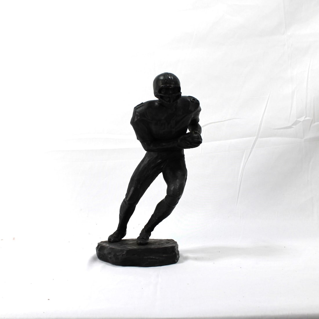 Bronze Football Player Sculpture Running Back Figurine Sports Collectible (1 of 3)
