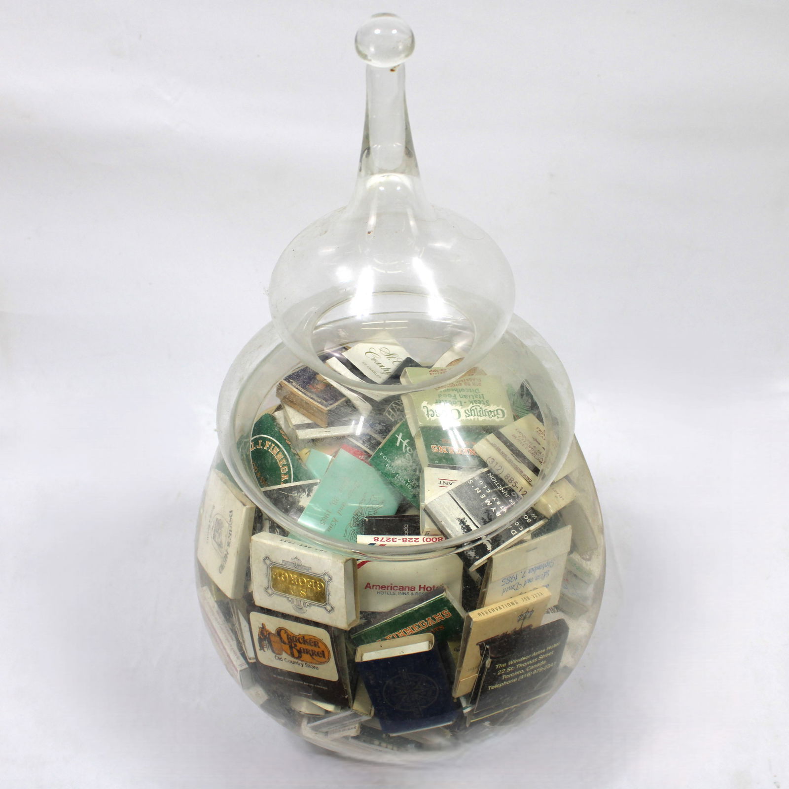 Large Collection of Vintage Matchbooks in Glass Apothecary Jar (1 of 2)