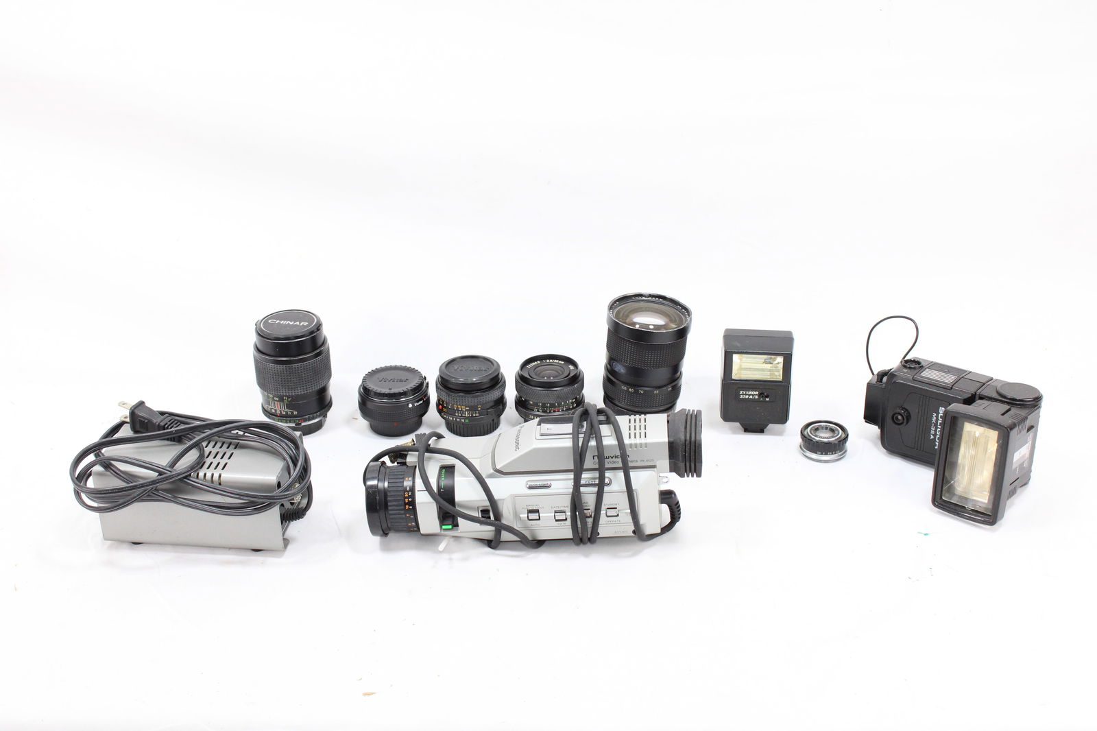 Vintage Camera Equipment Lot ? Lenses, Camcorder, Accessories (1 of 4)