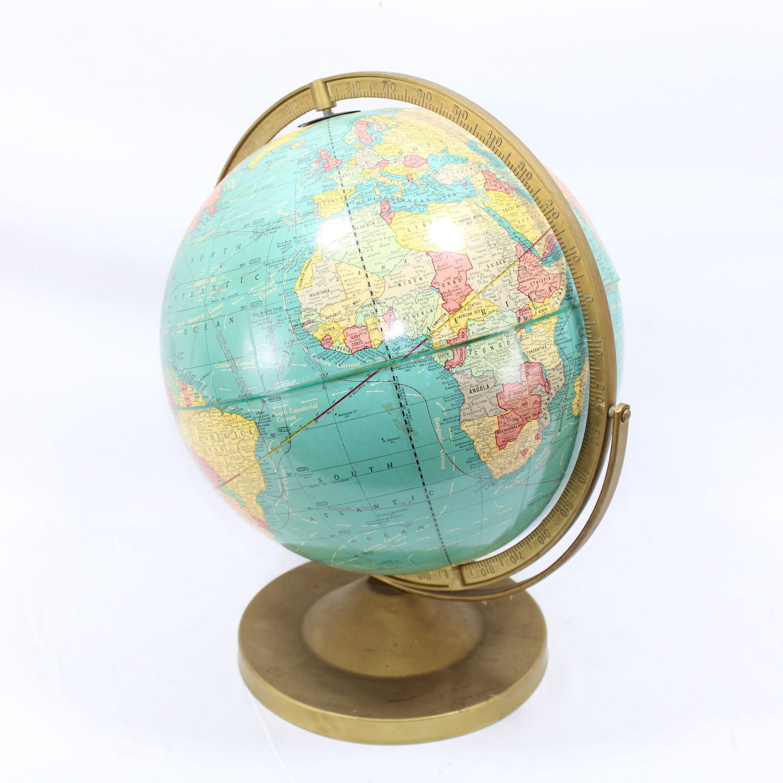 Crams Imperial Vintage World Globe with Brass Stand (1 of 3)