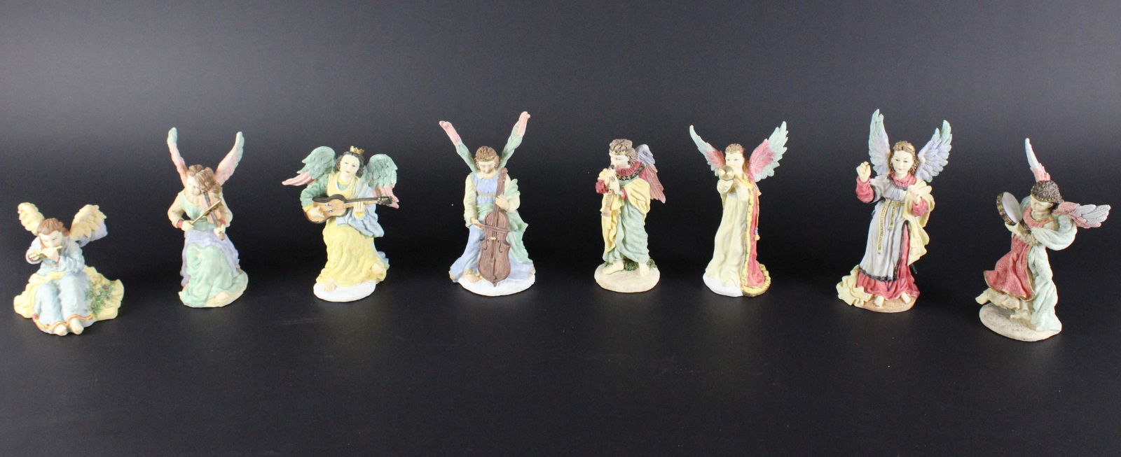 Set of 8 Band Angels Figurines Playing Musical Instruments (1 of 4)