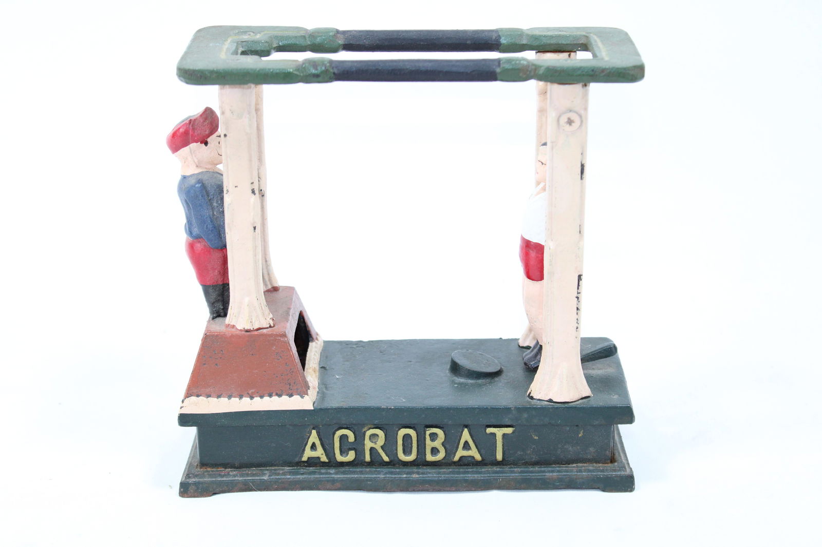 Vintage cast iron acrobat coin bank (1 of 3)