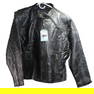 Mans Classic Black Leather Jacket with Zip Detailing Size L