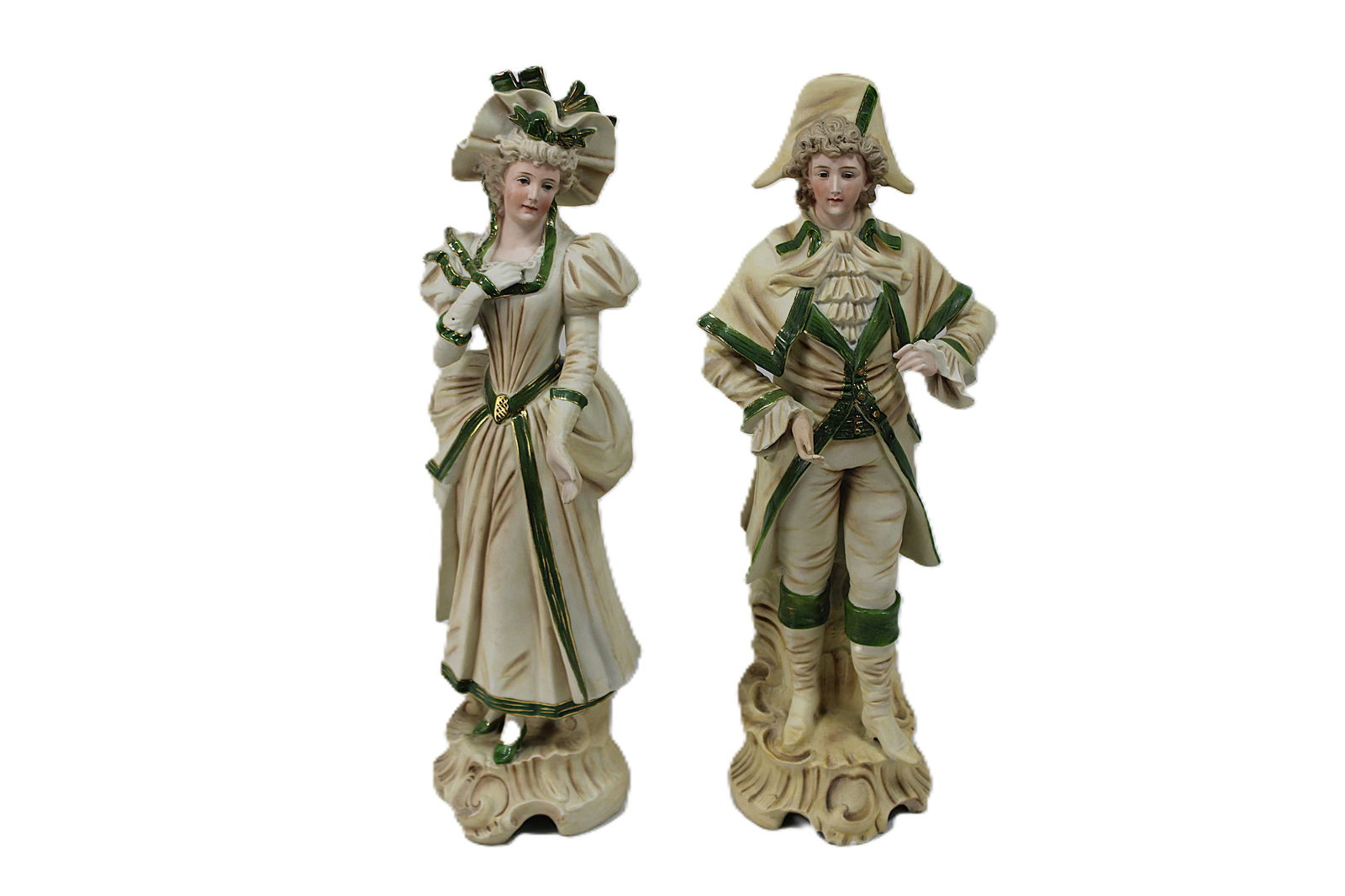 Set of 2 French Figurines Antique (1 of 4)