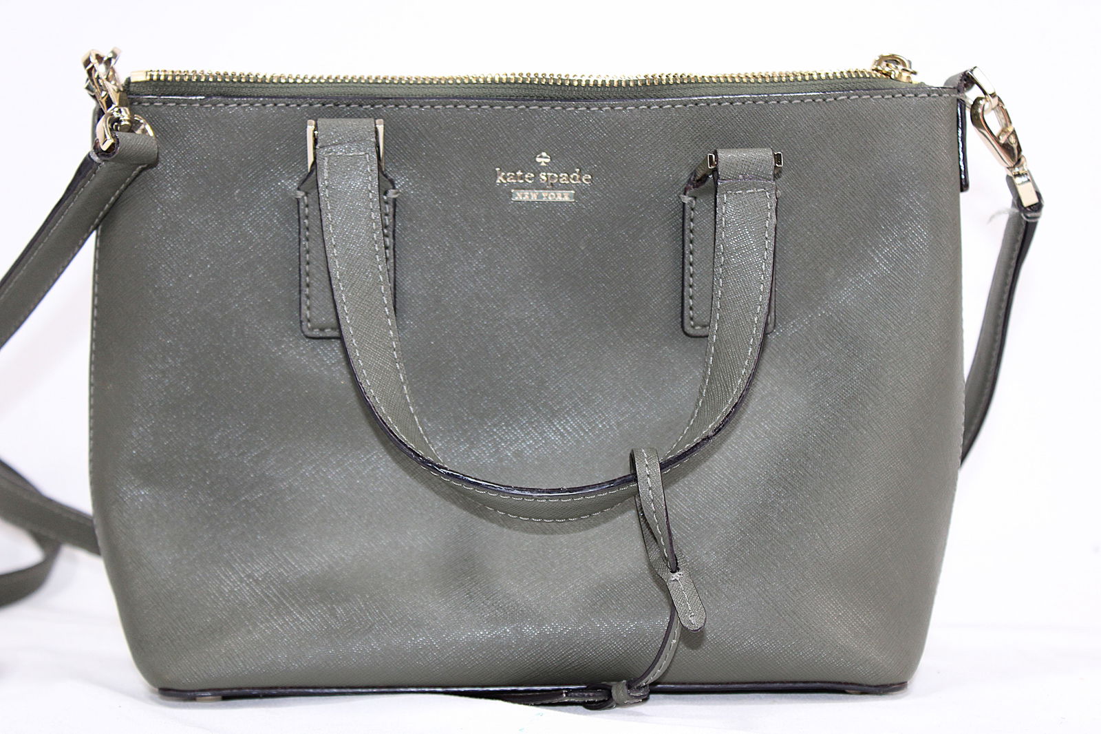 Kate Spade New York Gray Leather Handbag (1 of 2)