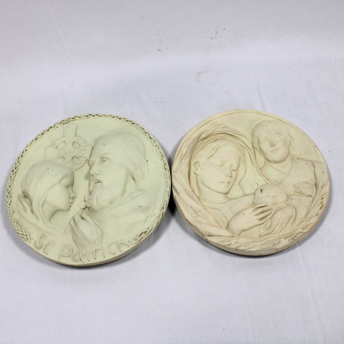 A.J. Brankin Signed Religious Wall Plaques ? St. Patrick & Nativity Scene Collectibles (1 of 3)