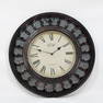 Vintage ECW Co. Roman Numeral Wall Clock with Ornate Decorative Frame