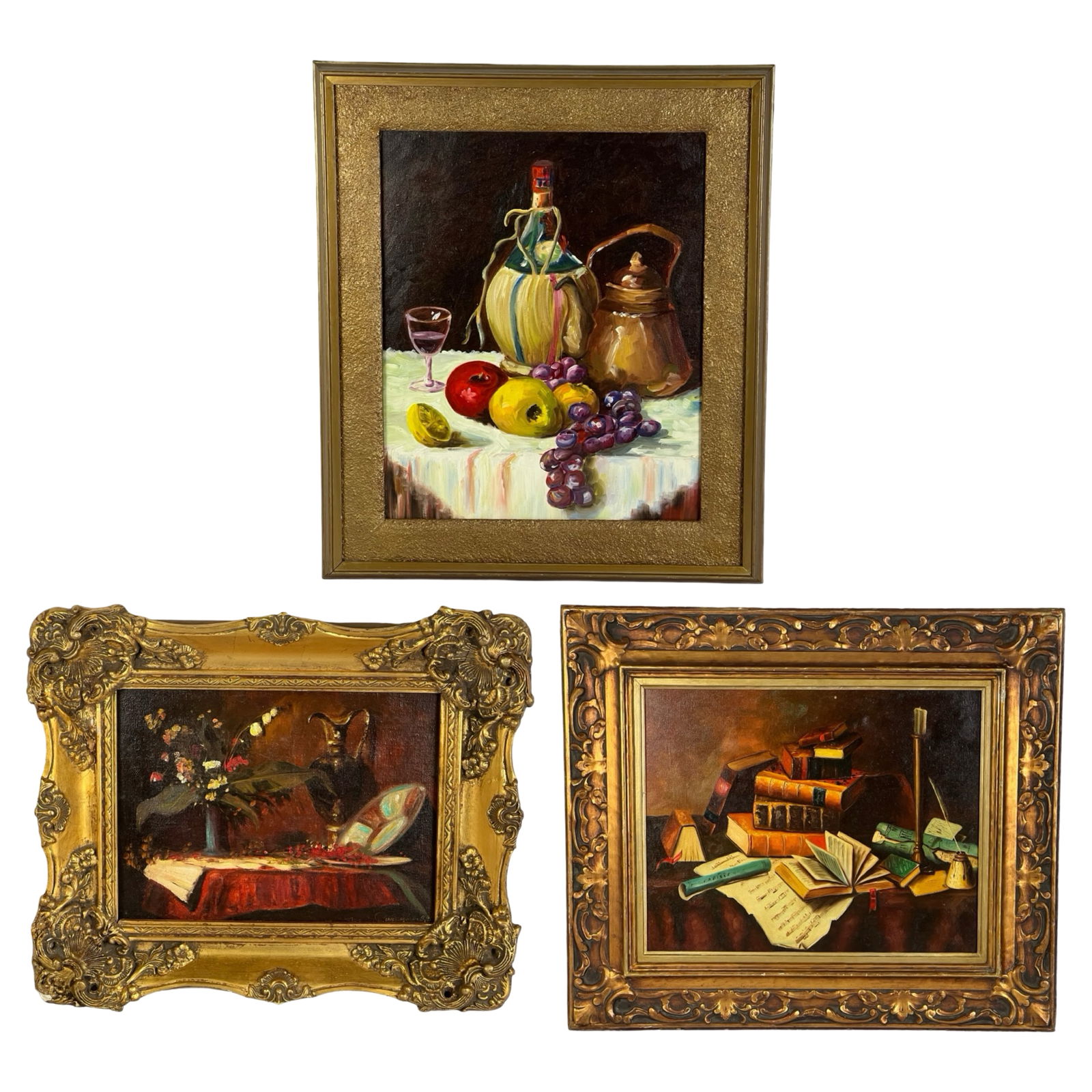 Lot of 3 Vintage Still-Life Oil Paintings (1 of 10)