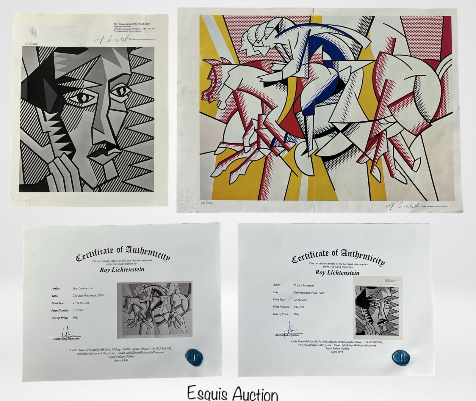 Roy Lichtenstein Limited Edition Signed Prints (1 of 11)